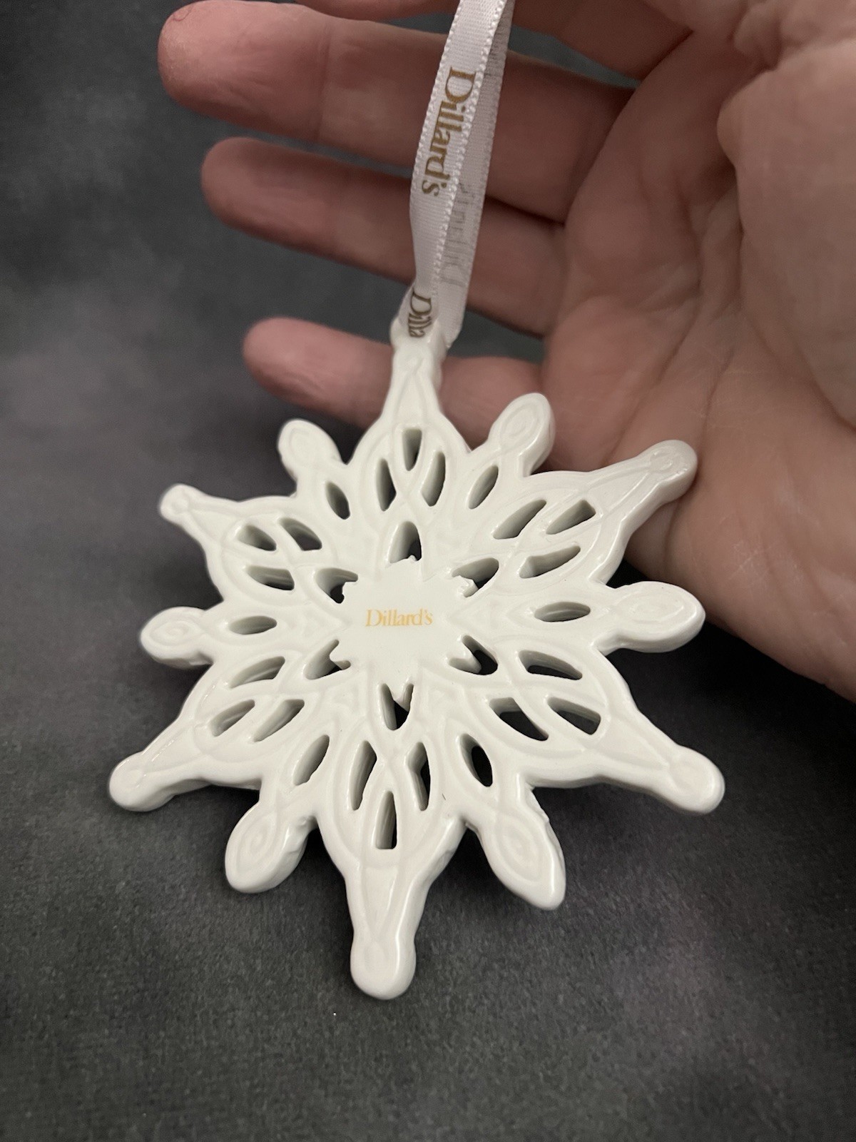 Dillard’s Department Store Porcelain Snowflake Ornament Limited Edition