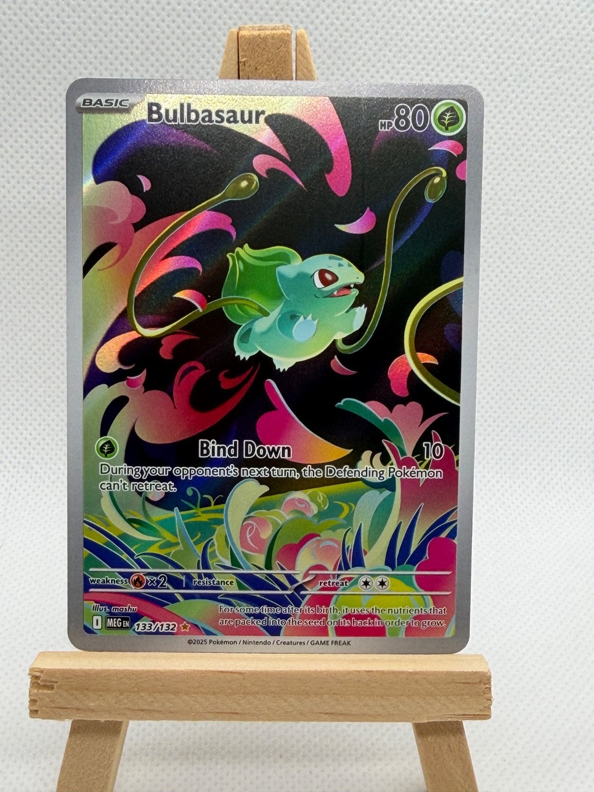 Pokémon TCG Bulbasaur ME01 Mega Evolution Holo Illustration Rare 133/132