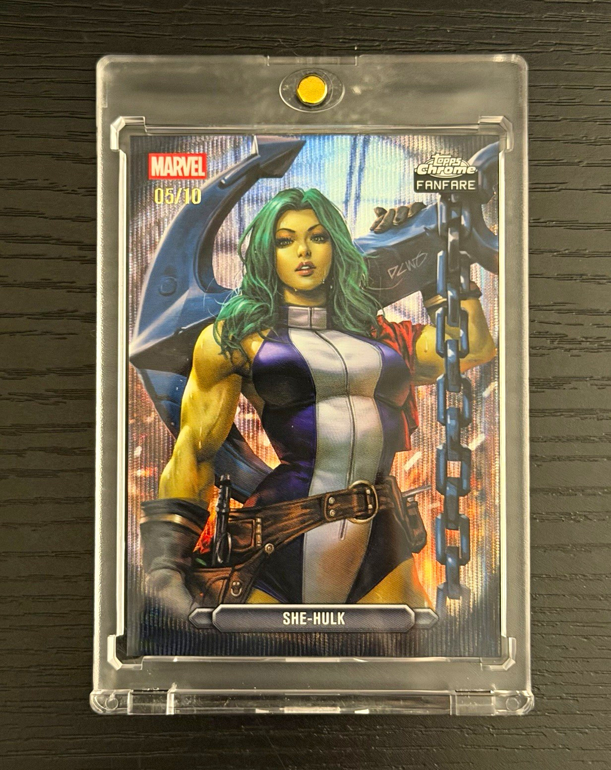 Topps 2026 Chrome Marvel Comics Fanfare She-Hulk Black Wave Refractor 05/10 PR10