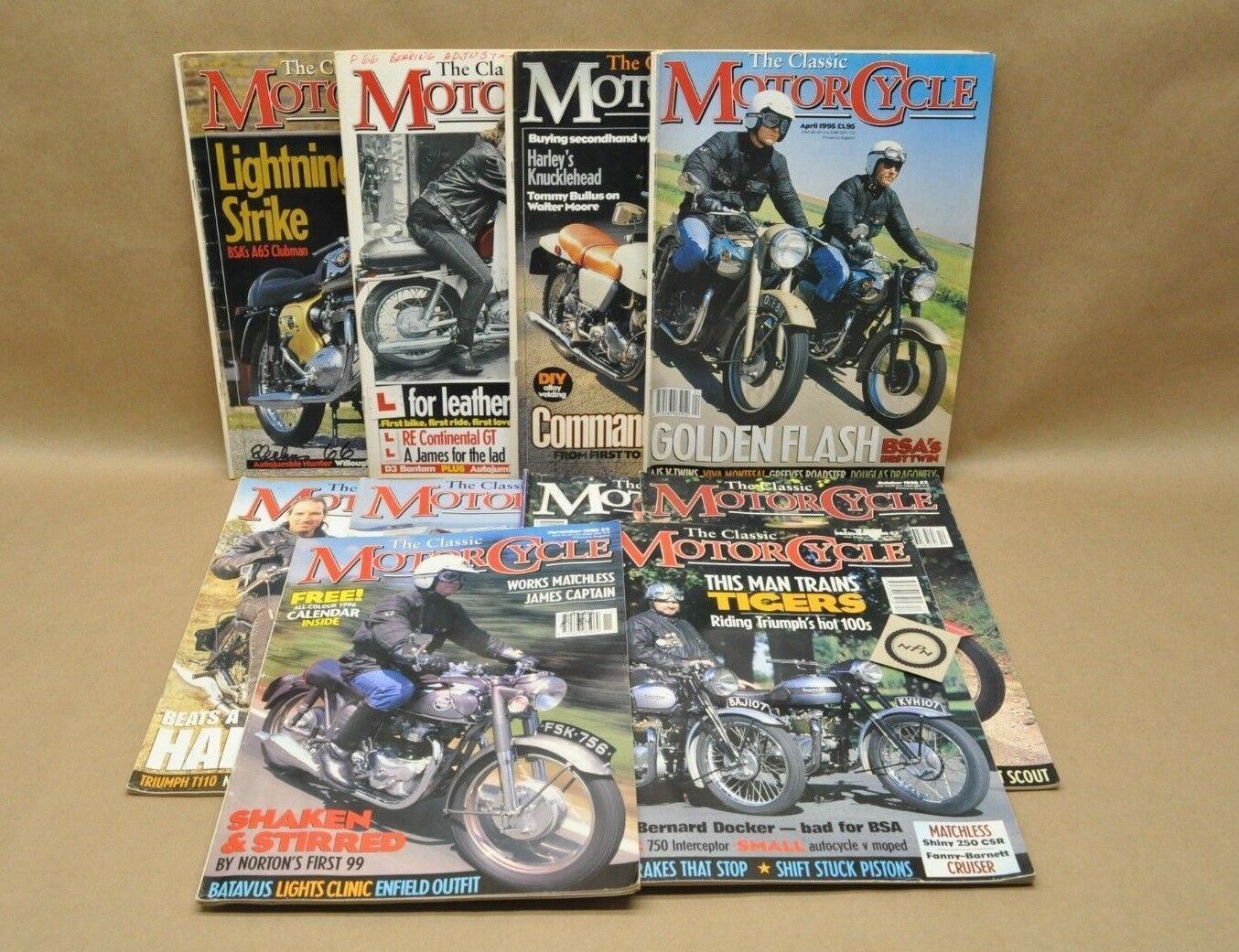 1995 Classic Motor Cycle Magazine Norton BSA Enfield Matchless Triumph 10 Issues
