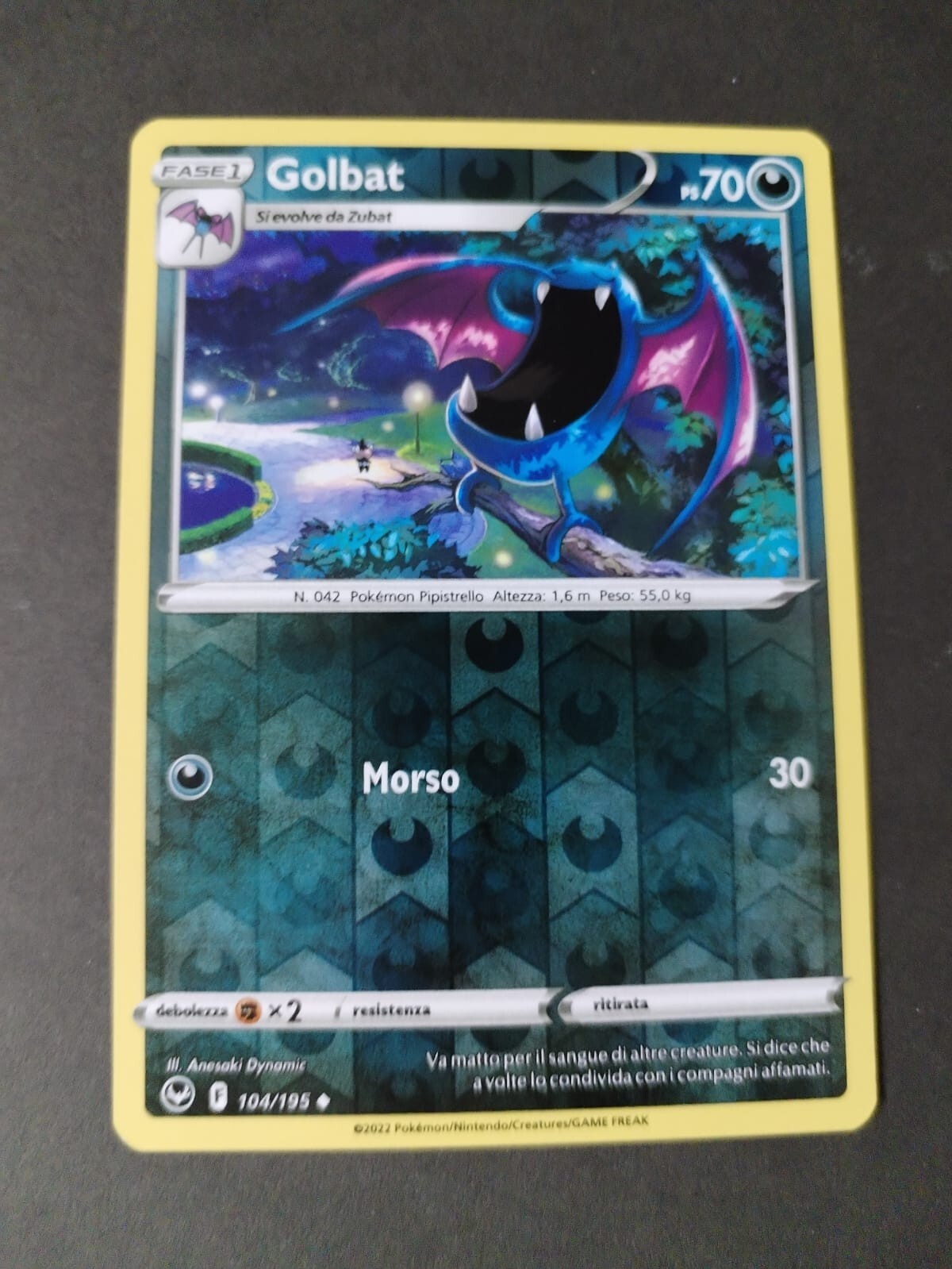 Pokemon Golbat 104/195 Reverse Silver Storm Ita