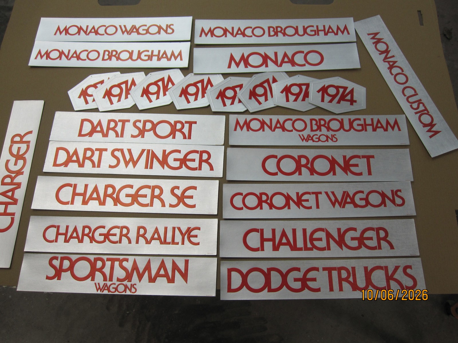 NOS Vintage 1974 Dodge Dealership Dealer Advertising Danglers Charger Trucks