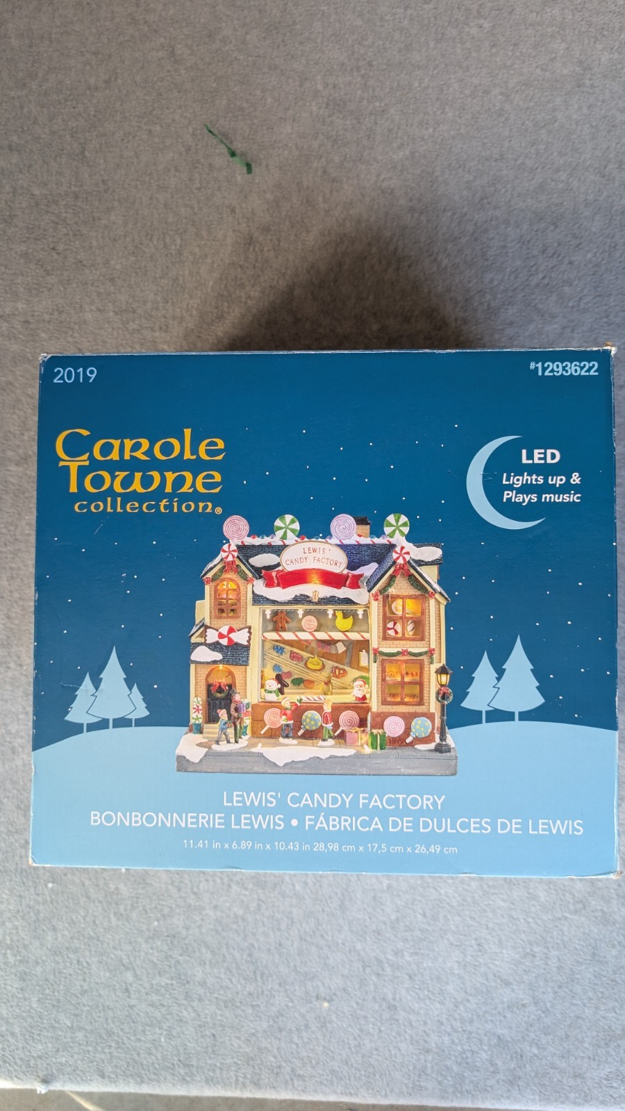 Carole Towne Lighted Animated Musical Building 2019 Lewis\' Candy Factory 1293622