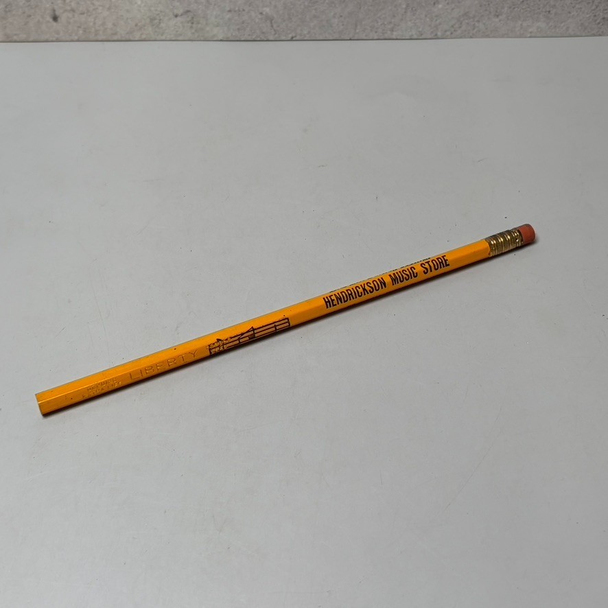 NEW HENDRICKSON MUSIC STORE TURLOCK CA Hwy 99 Advertising Pencil Liberty USA
