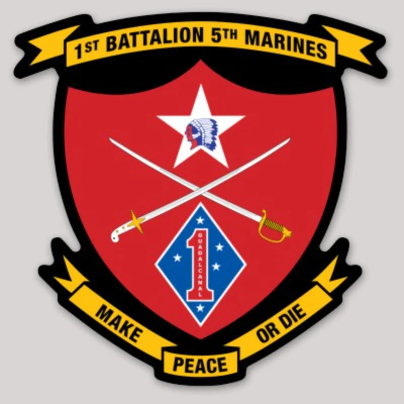 Officially Licensed 1st Battalion 5th Marines Geronimo Sticker