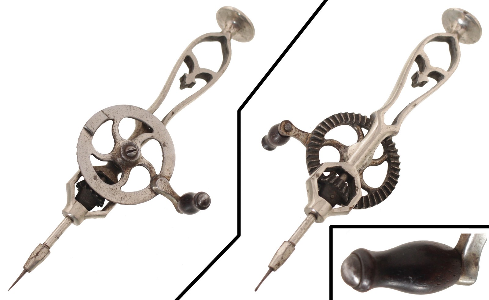 Founder's Grade Millers Falls No. 4 Nickel Plated Jeweler's Drill - mjdtoolparts