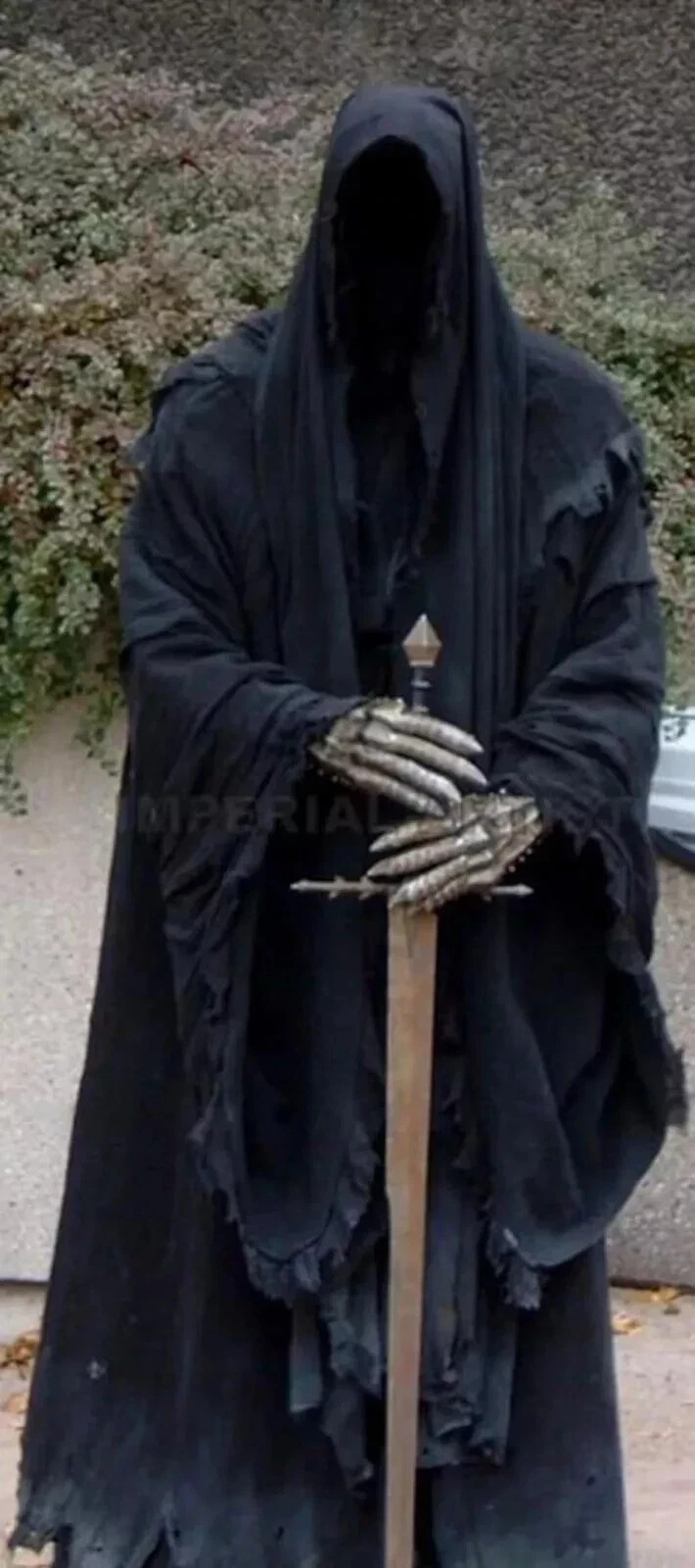 Ring Wraith Costume Nazgul Costume Black Cape Cloak Grim Reaper Gown