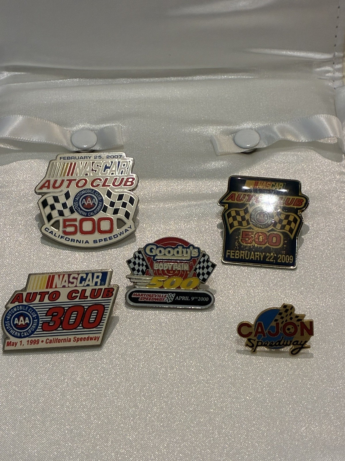 NASCAR Southern California Racing Hat Pin Collection 1999, 2000, 2007, 2009