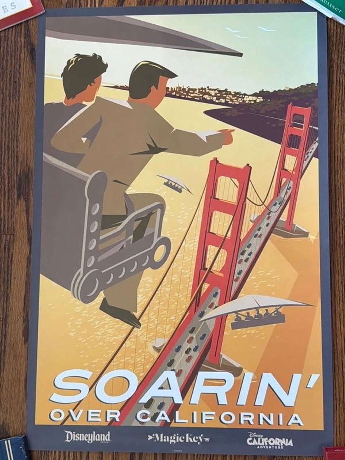 Disneyland soarin’ over California magic key poster