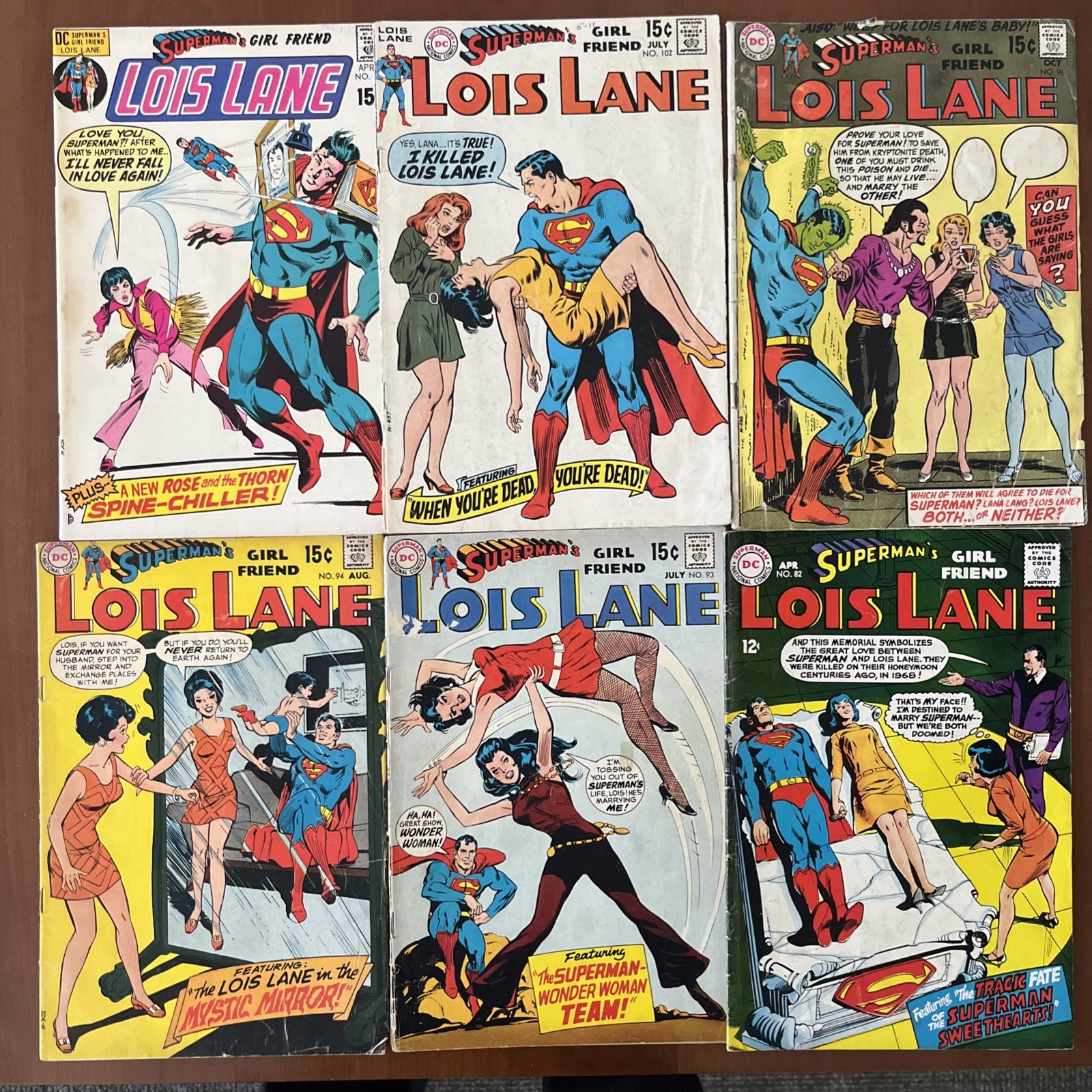 Superman's Girlfriend Lois Lane #82, 93, 94,96, 102, 109.Mid Grade. C Pix- Notes