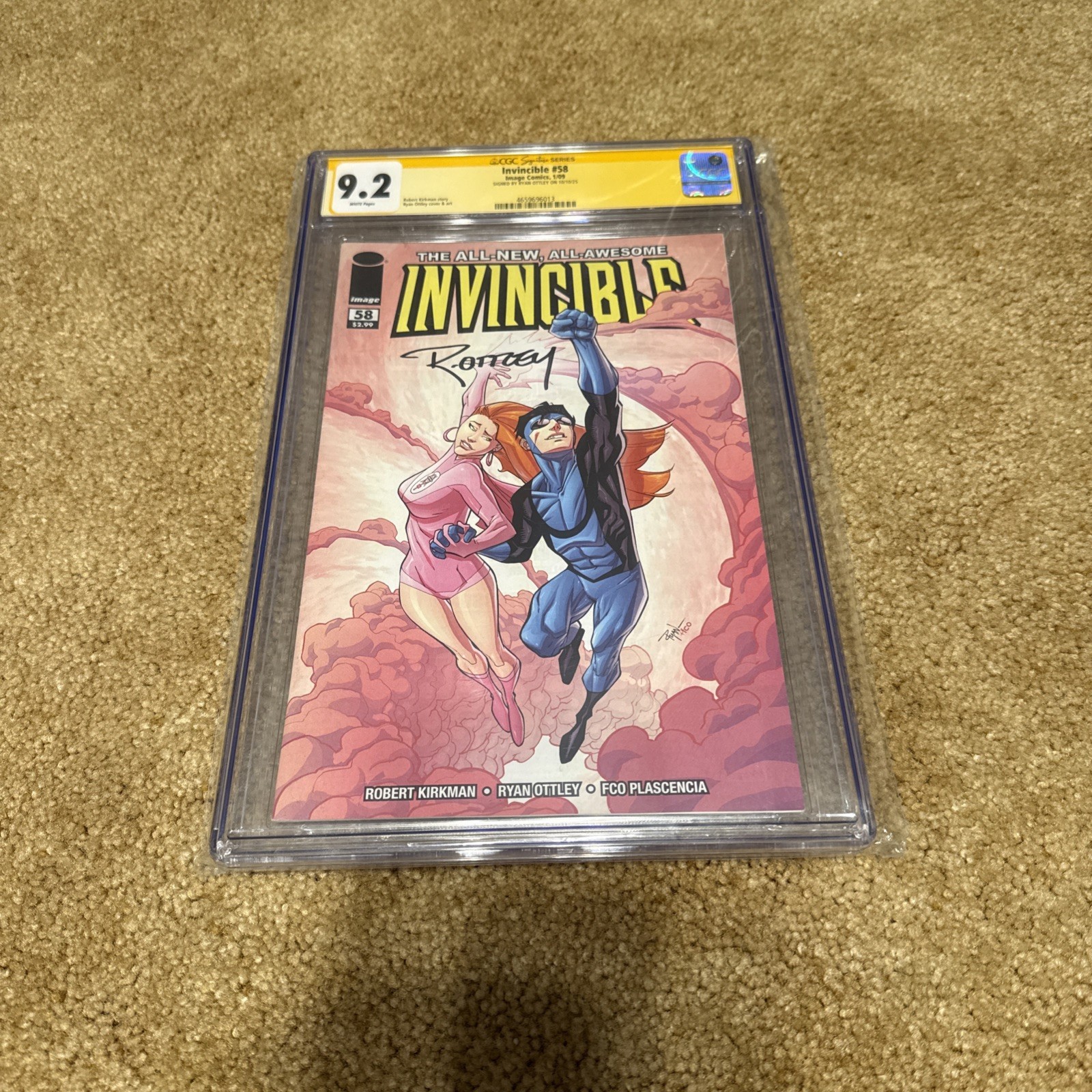 🔥🔥Invincible #58 CGC SS 9.2 Signed Ryan Ottley 2009🔥🔥