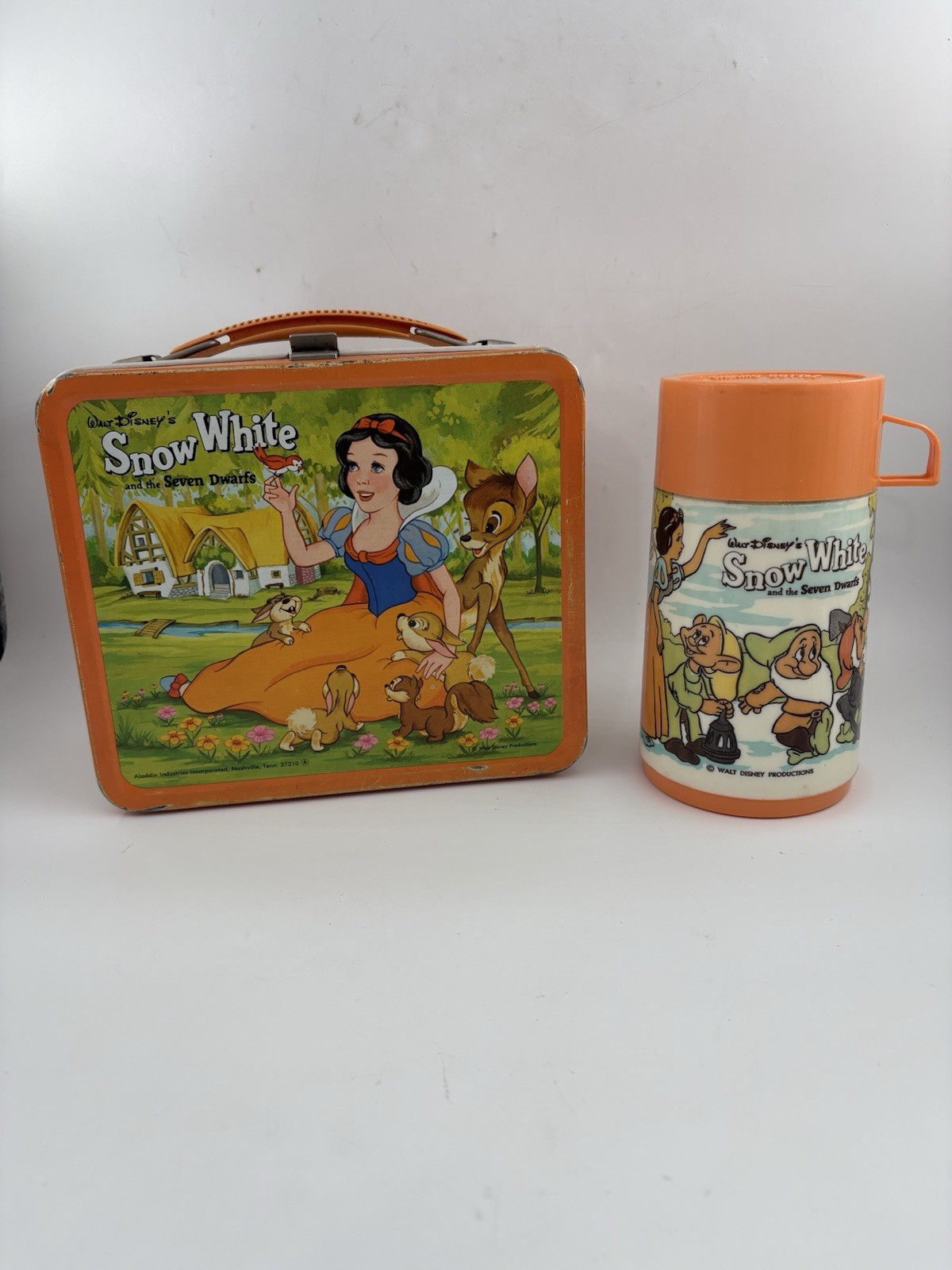 Vintage 1970 Aladdin Disney Snow White Metal Lunchbox – Good Condition