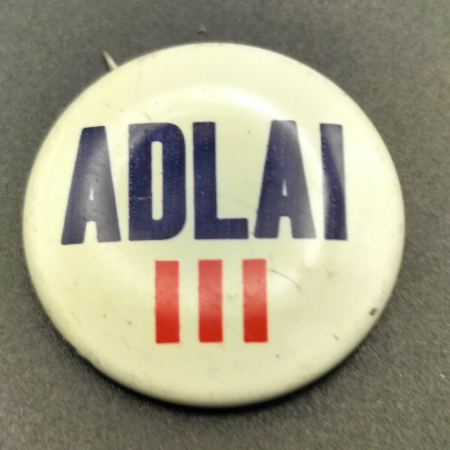 Adlai Stevenson III Pinback Button Political Campaign 1960s 1970s