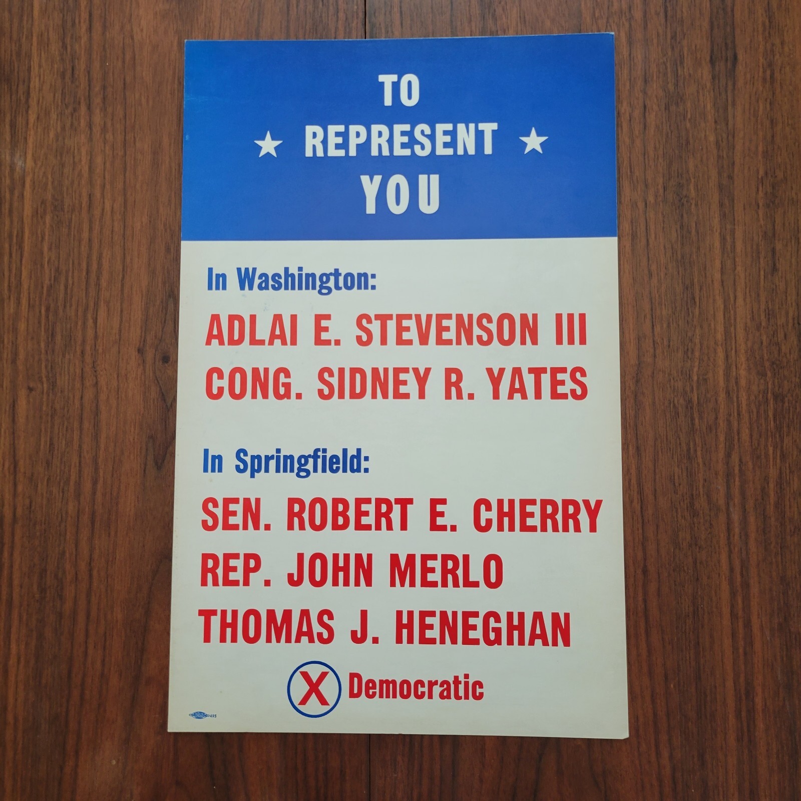 Vintage 1970s Adlai E Stevenson Illinois Democratic Senator Poster 14