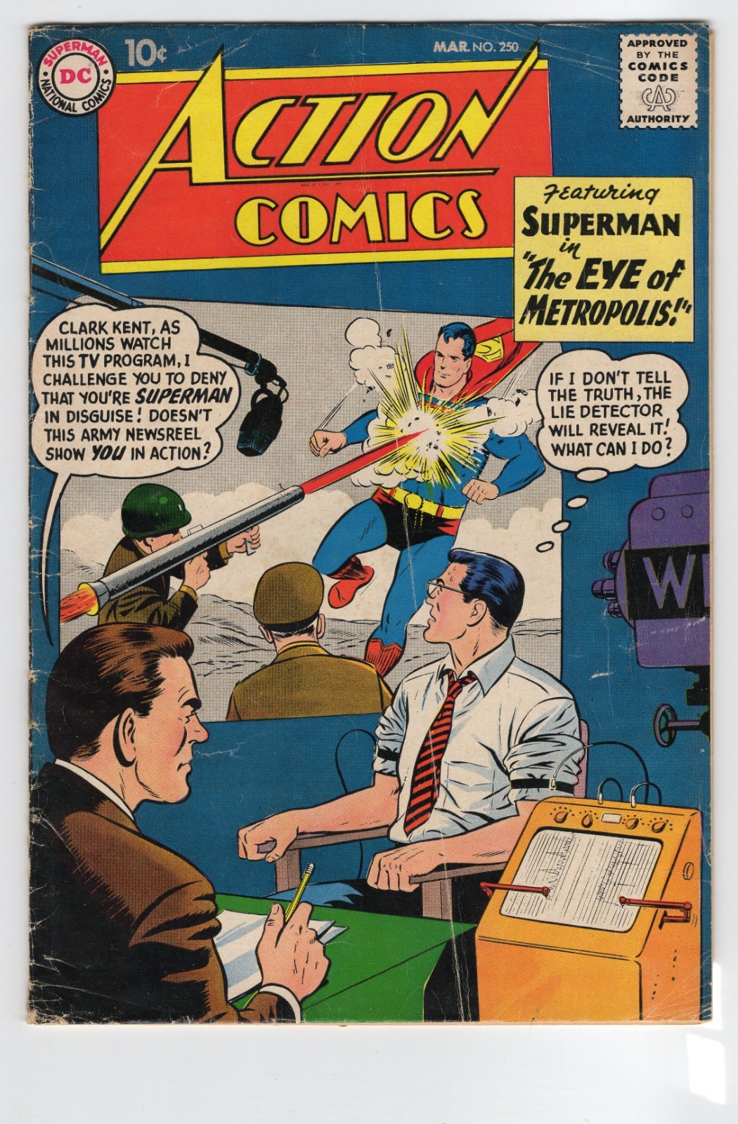 Action Comics 250 1959 DC Comics VG 4.0 Superman Congorilla Tommy Tomorrow