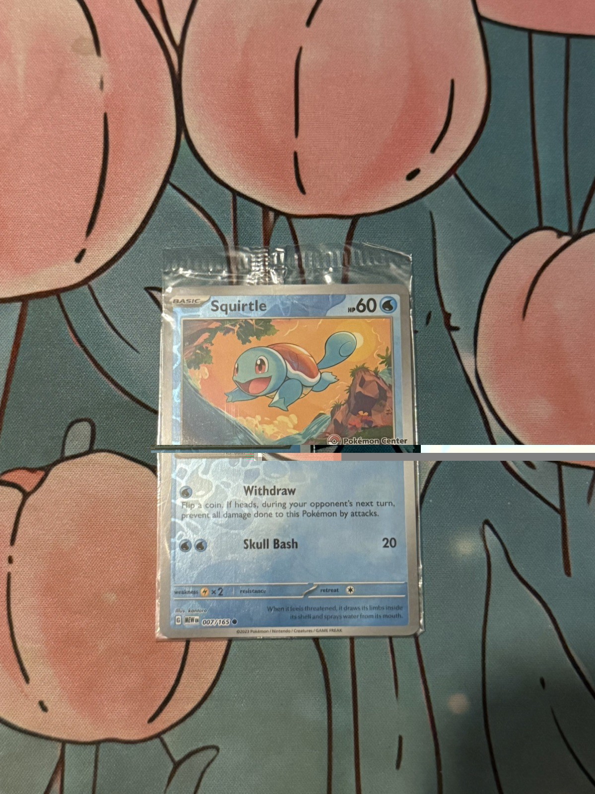 Squirtle Pokemon Center Stamped Sealed Promo 007/165 NM Pokemon