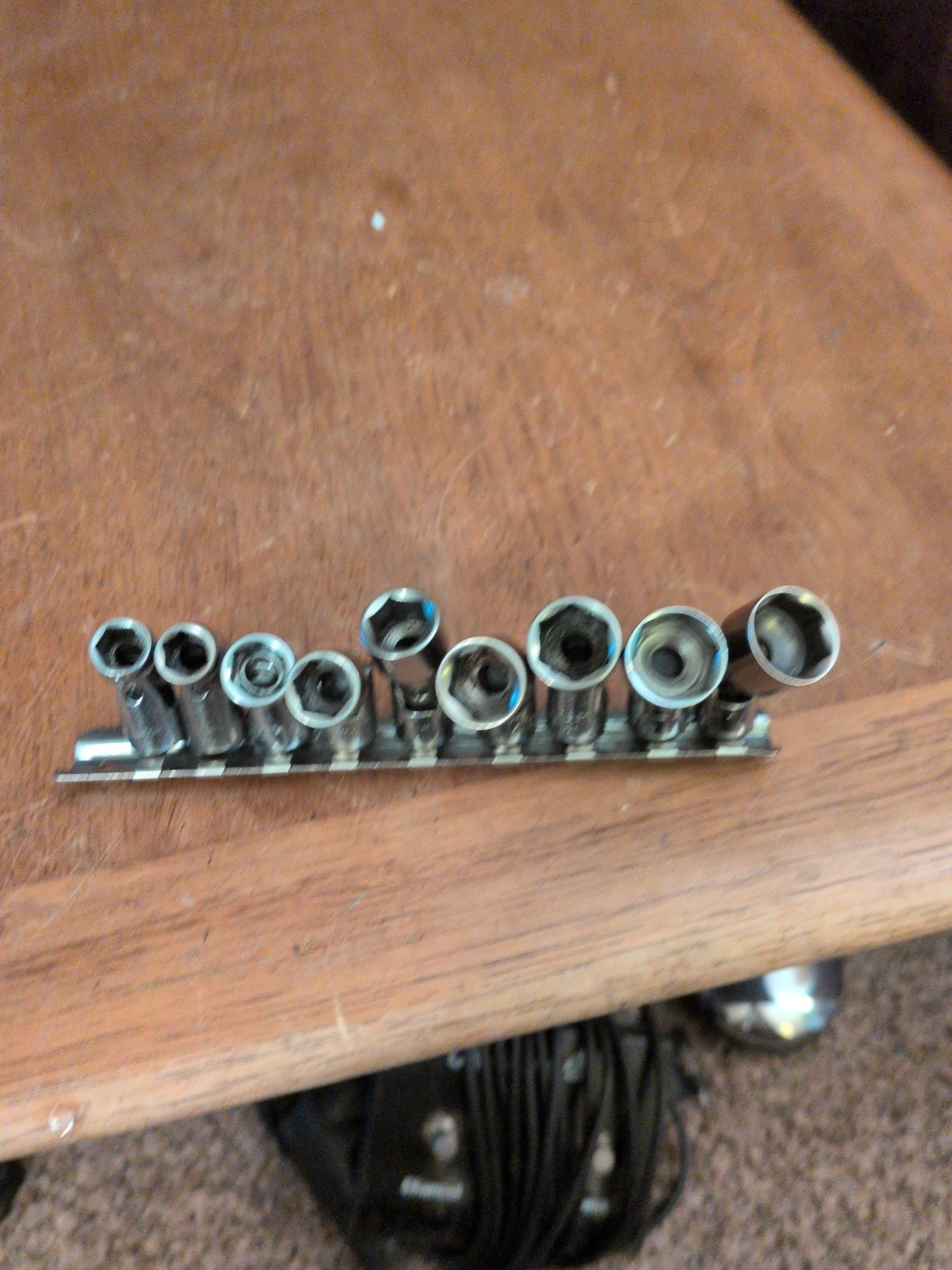 RARE Vintage Craftsman 10pc 1/4 Drive Swivel Socket Set 6pt -G-GK 8mm, 10-14mm