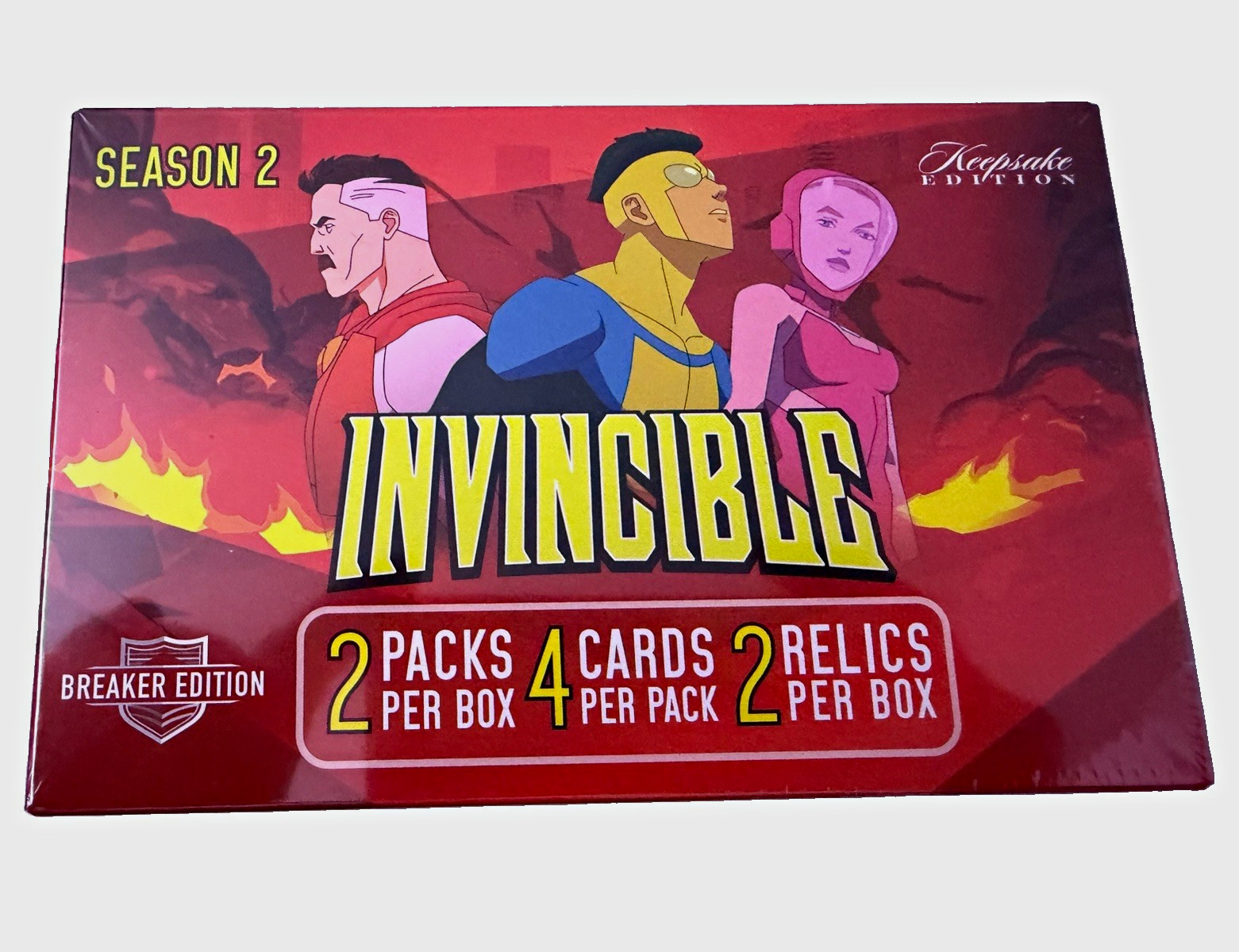 2026 Keepsake Invincible Season 2 Breaker Edition Sealed Box 2 Relics 8 Cards