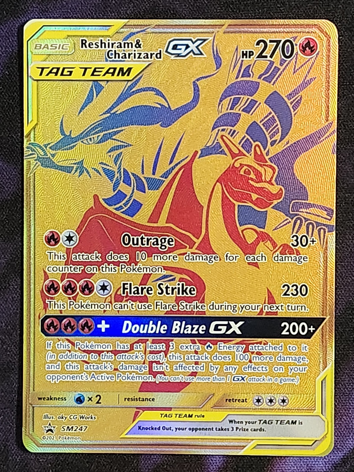 Pokemon Reshiram & Charizard GX SM247 Black Star Promo BSP