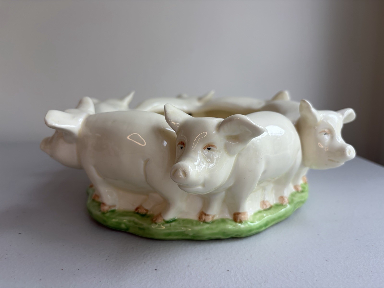 VTG Vandor Imports San Francisco  1979 Pigs Center Piece Planter Fun Retro Decor