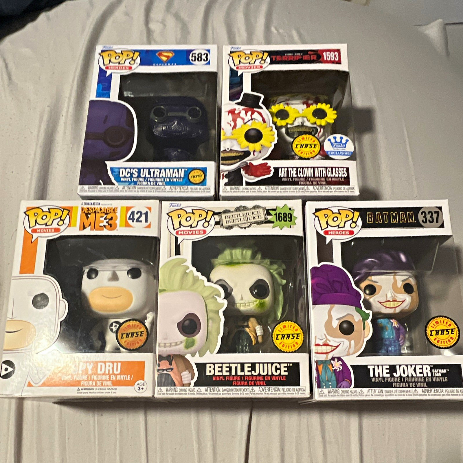 Funko Pop Vinyl 5-Pack Chase Funko Shop Lot Ultraman Joker Beetlejuice