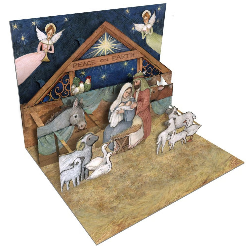 Lang Brands,  Nativity 3D Pop-Up Christmas Cards (8 pack) by Susan Winget