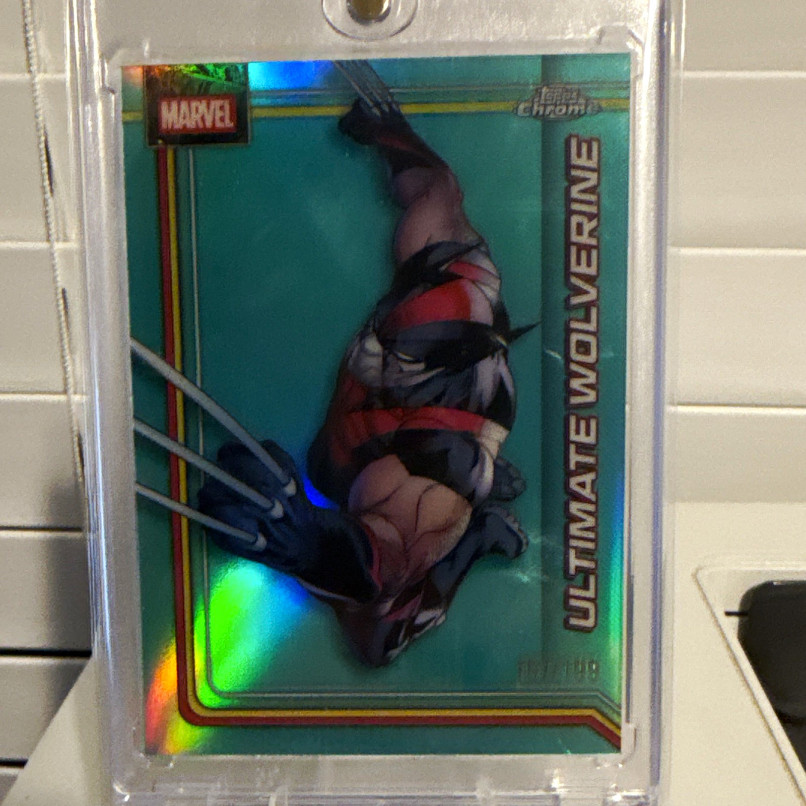 Topps 2023 Topps Chrome Marvel Ultimate Wolverine #184 Aqua Refractor 167/199