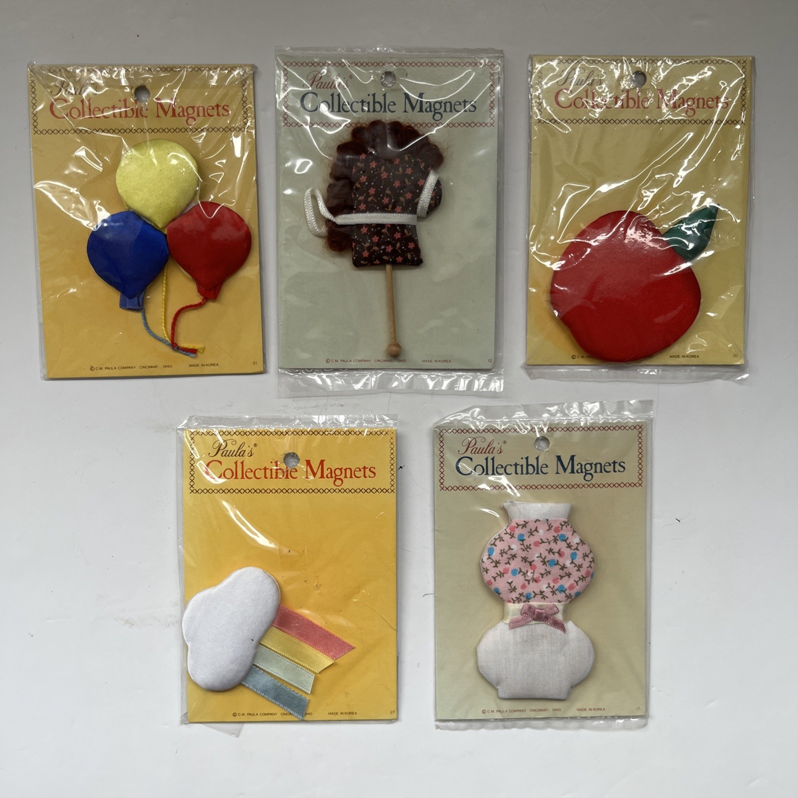 Vtg Paula’s Collectible Magnets Lot Fridge Cottage Decor C.M. Paula Co. 80s New Vtg Paula’s Collectible Magnets Lot Fridge Cottage Decor C.M. Paula Co. 80s New