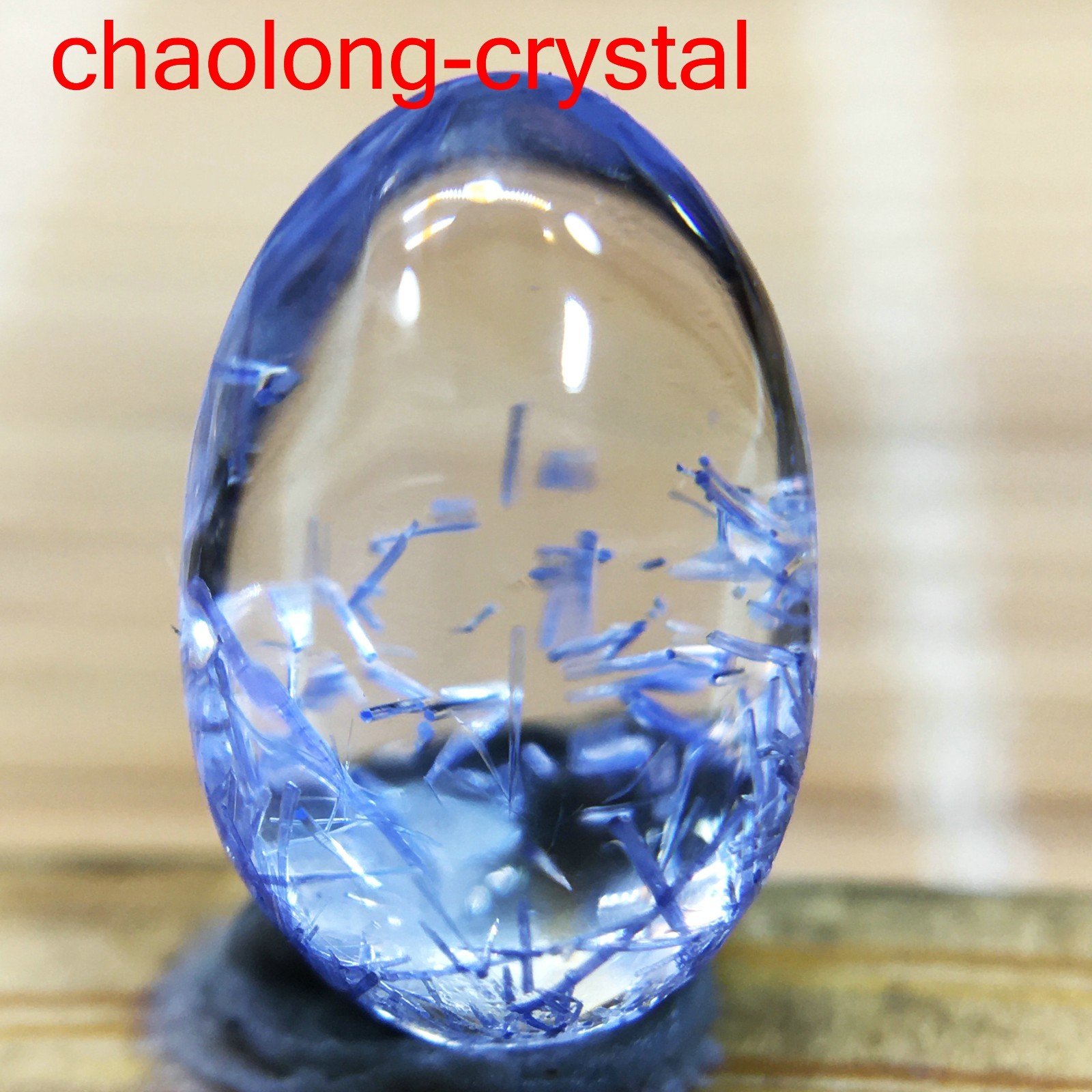 1.4Ct Very Rare NATURAL Beautiful Blue Dumortierite Quartz Crystal Pendant CT252