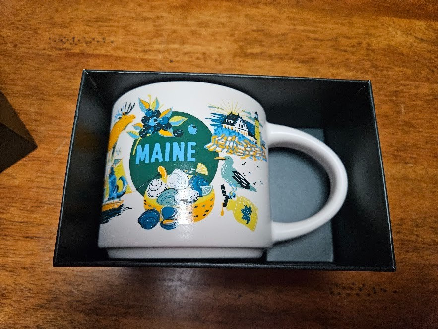 MAINE Starbucks Discovery Series 14 Oz Ceramic Coffee mug 2024 NEW IN BOX