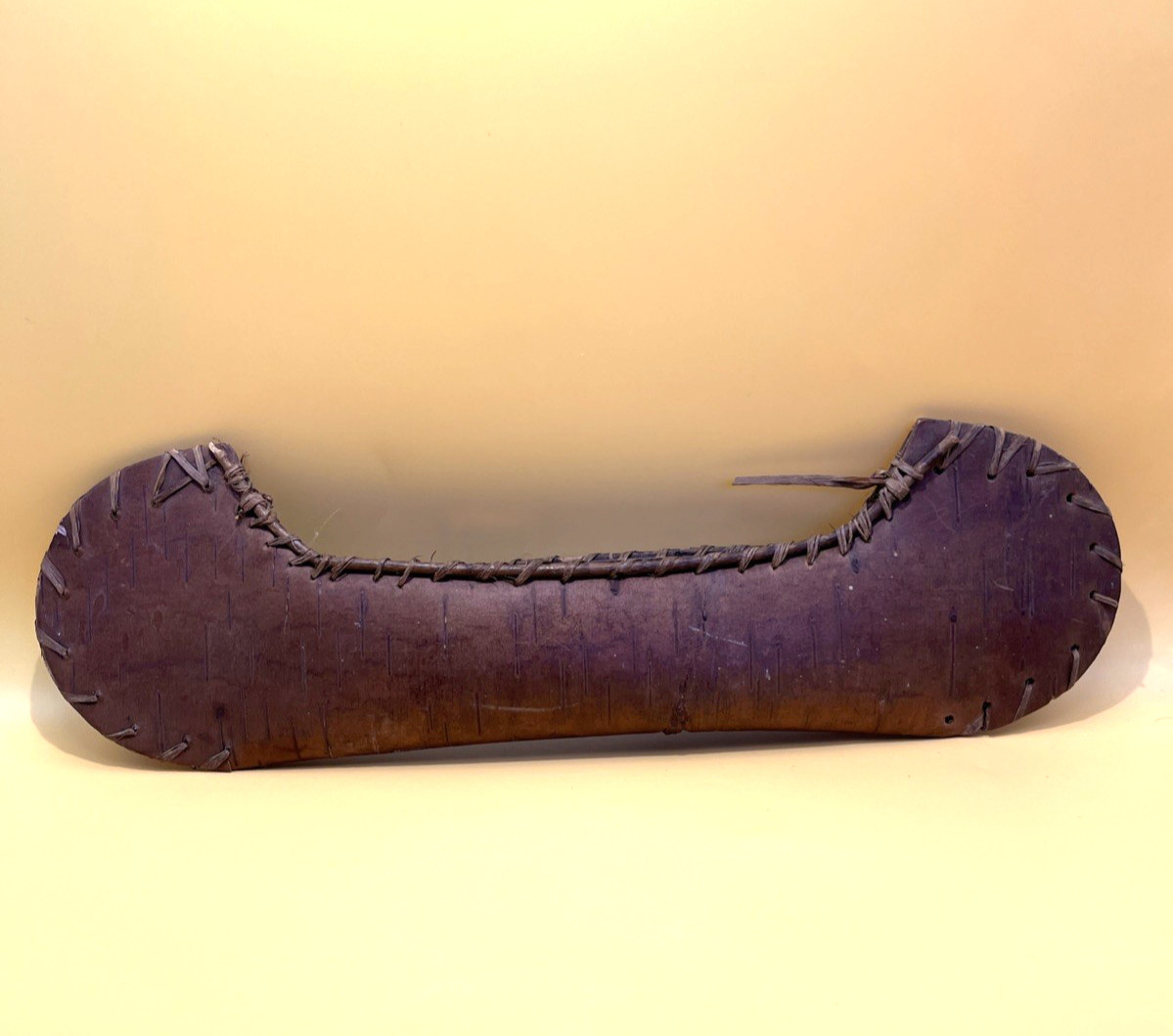 Vtg 1930s Birch Bark Canoe Souvenir 12x3\