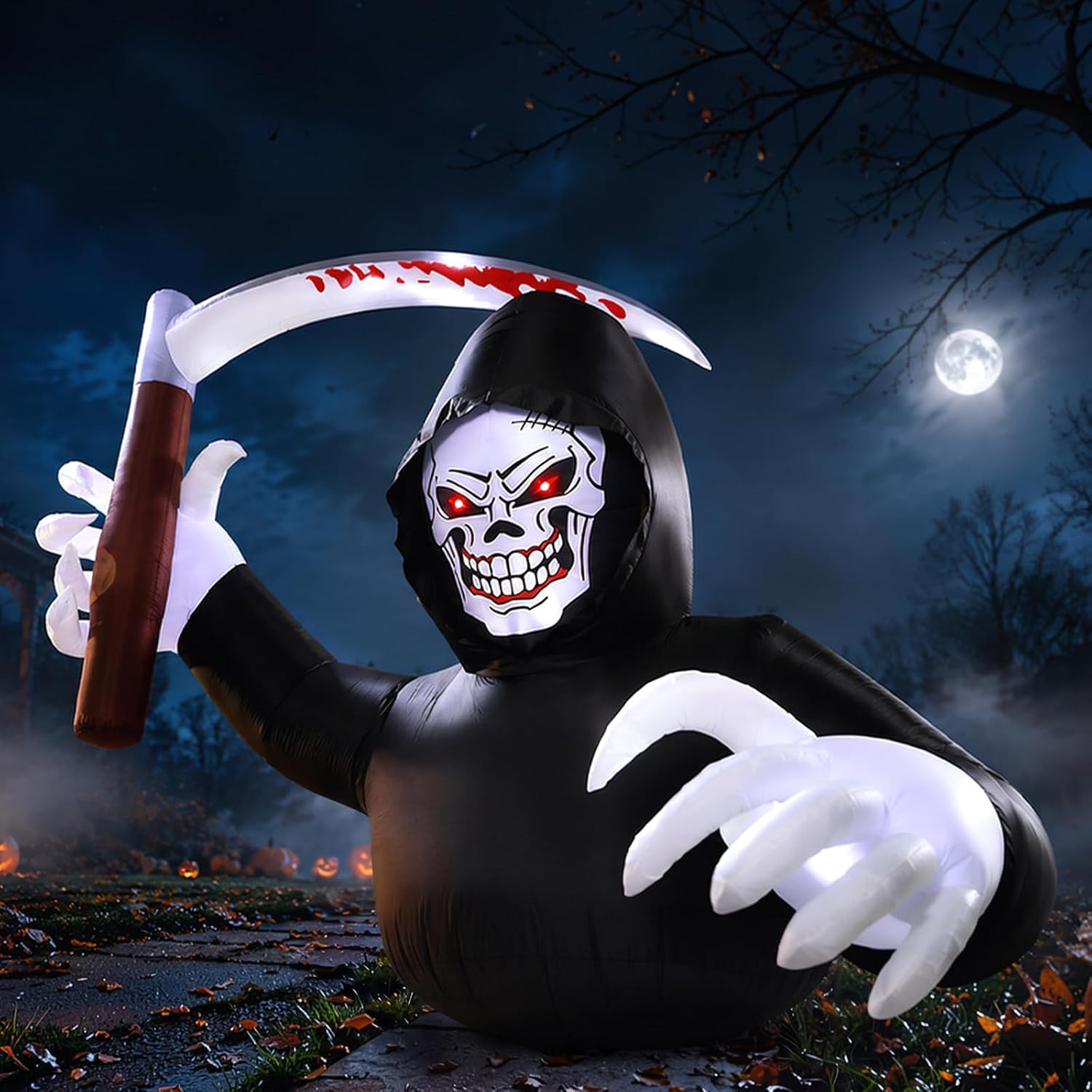 7.2FT Halloween Inflatable Outdoor, Inflatable Grim Reaper Decor