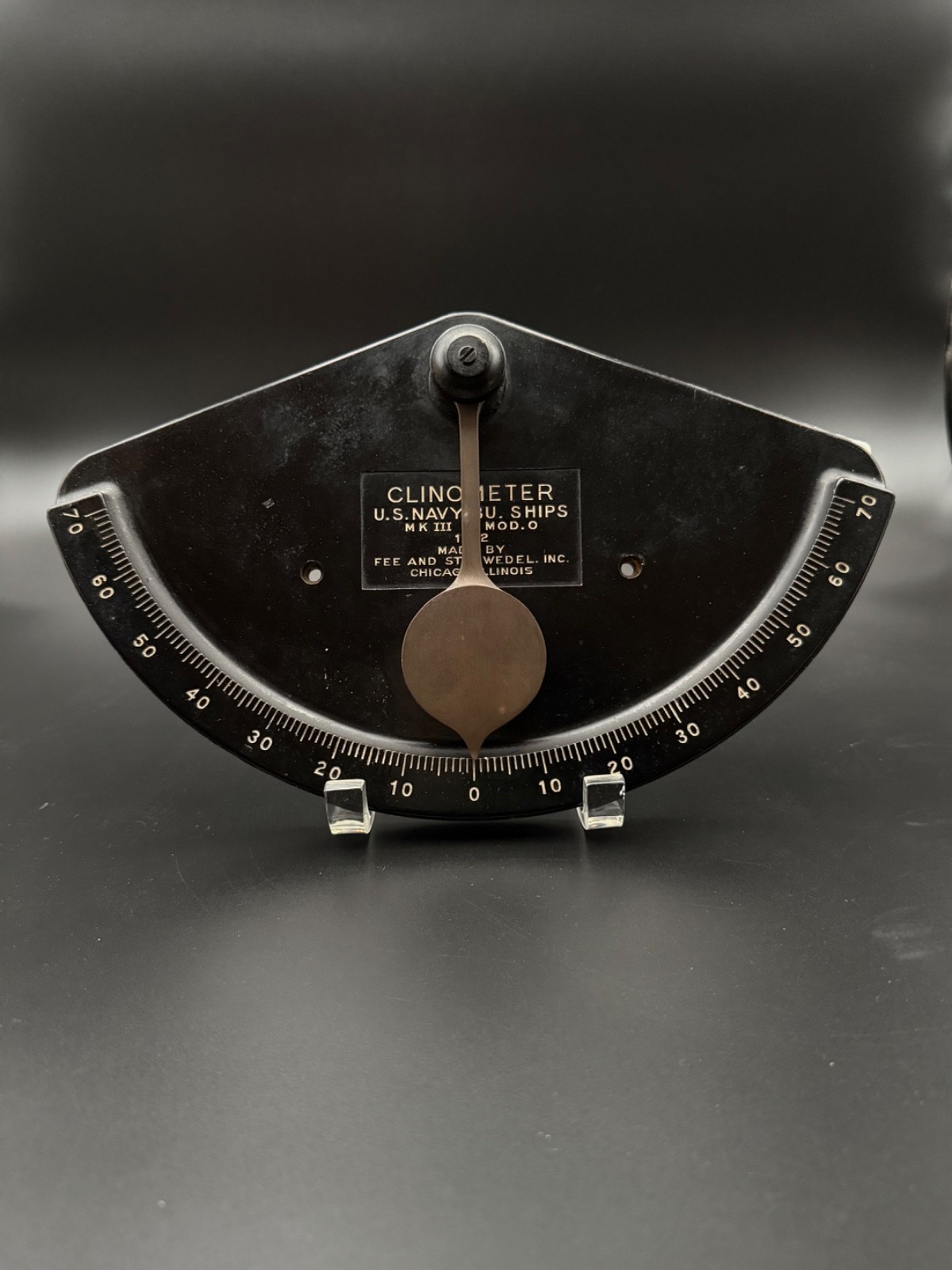 Vintage WW2 1942 U.S. Navy BU Ships MK III Clinometer Fee & Stemwedel Naval