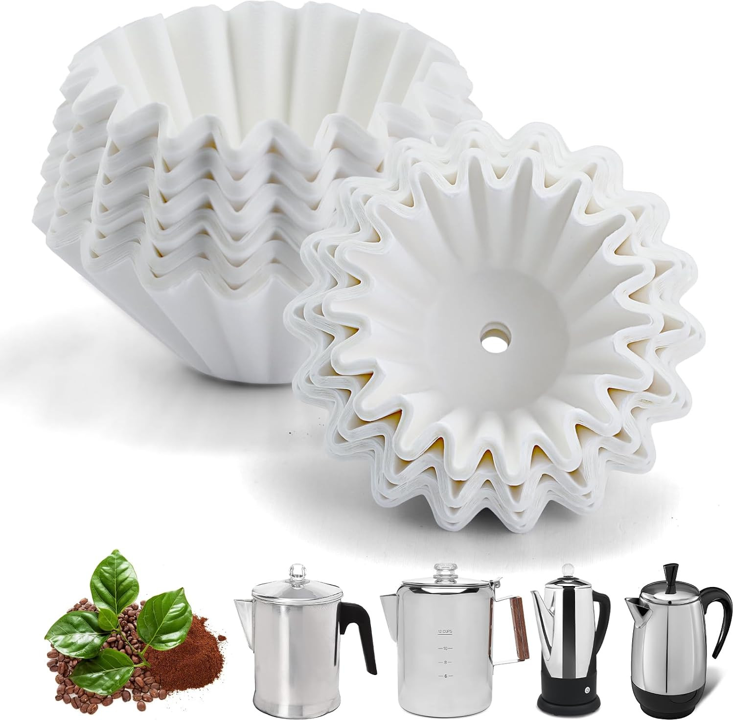 150 Pcs Percolator Coffee Filters for Farberware 8-12 Cup Coffee Maker