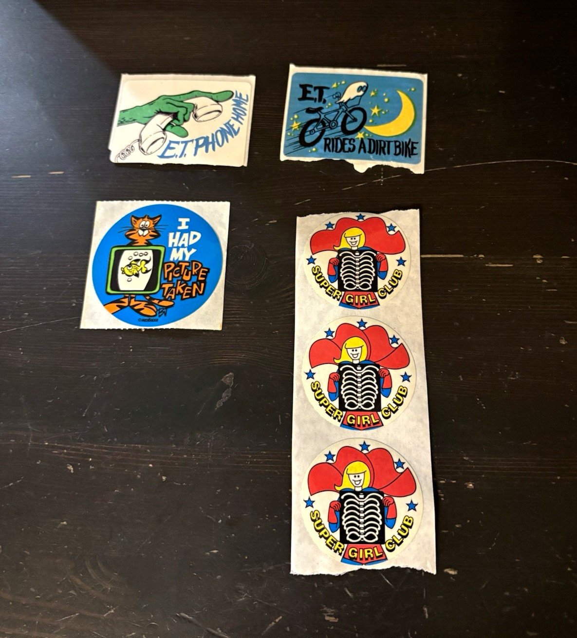 + Vintage 1980s E.T. Extra Terrestrial Sticker Lot of 6 Retro Rewards