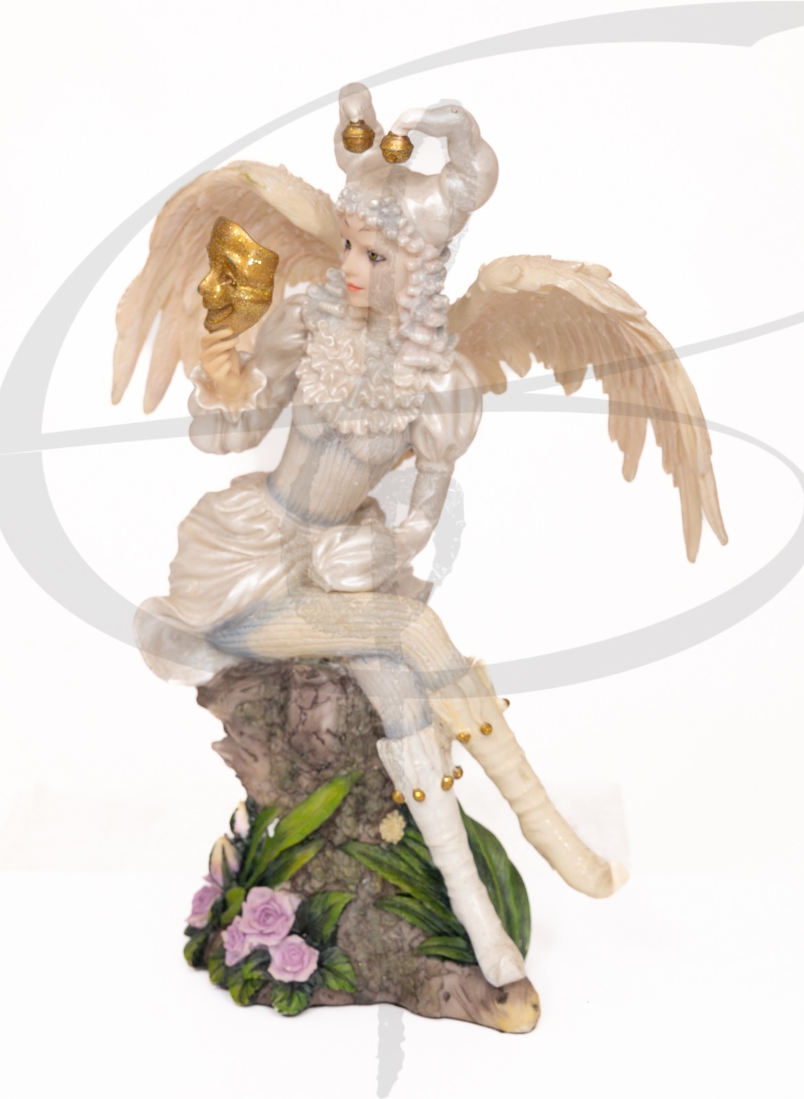Unicorn Studios WU74948AA Winged Jester Holding Masks AS IS