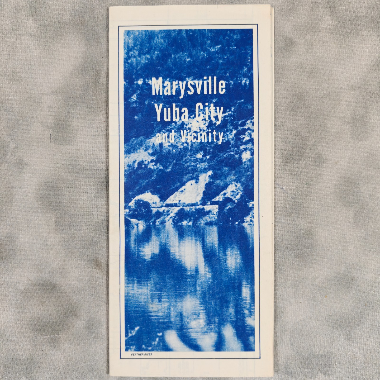 1975 AAA Marysville Yuba City Calif Vintage Street Map CSAA Feather River CA USA