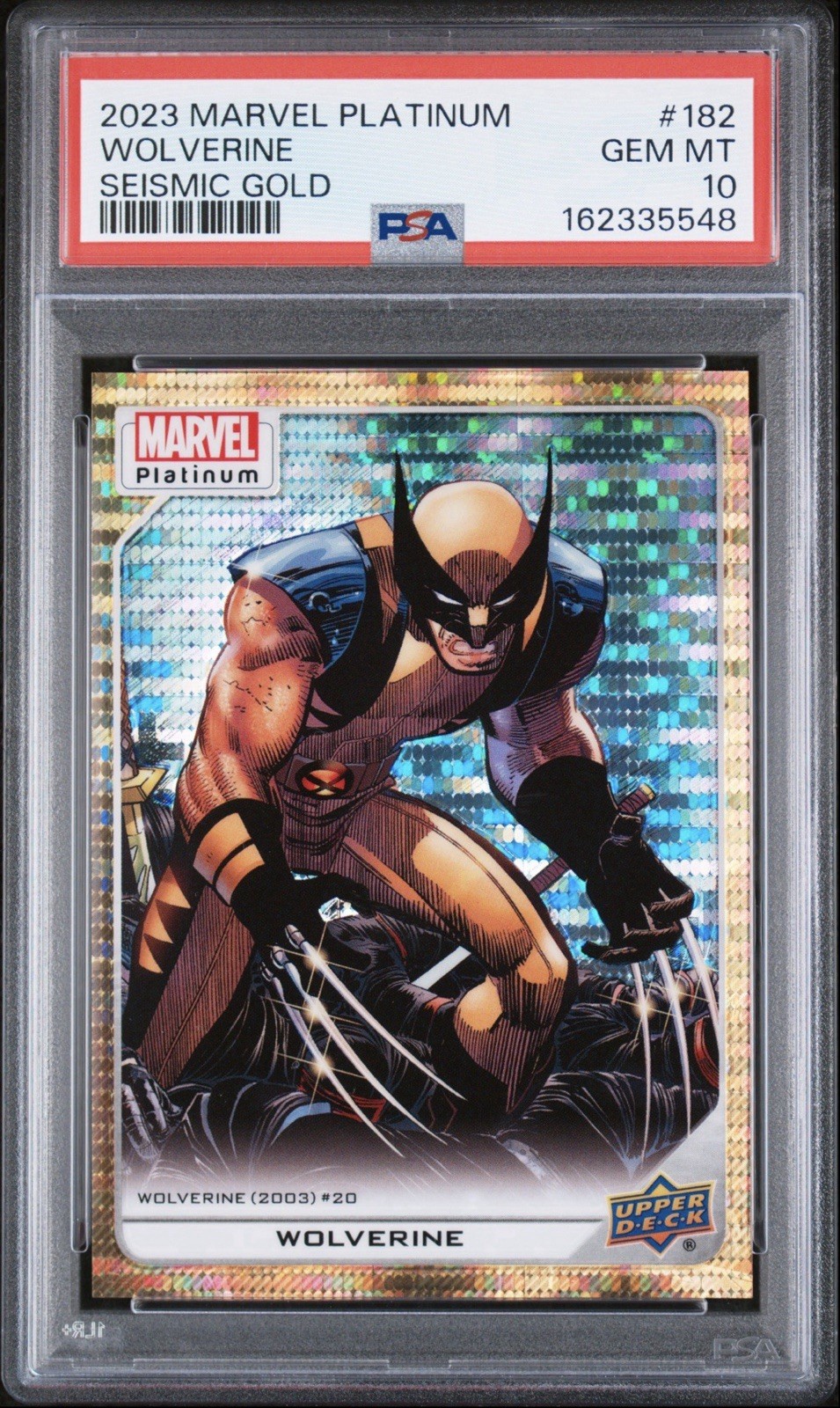 2023 Marvel Platinum Wolverine Seismic Gold /10 PSA 10