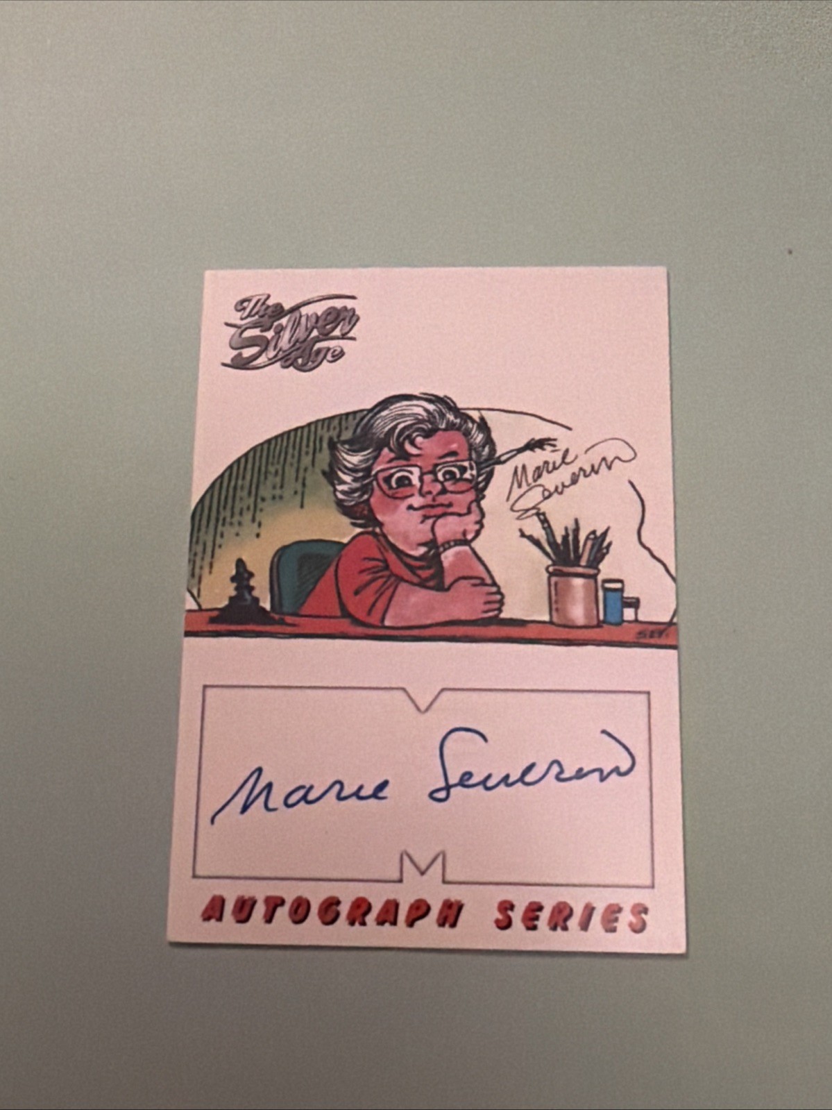 Skybox Marvel The Silver Age A10 MARIE SEVERIN sketch Autograph 1998 AUTO Skybox Marvel The Silver Age A10 MARIE SEVERIN sketch Autograph 1998 AUTO