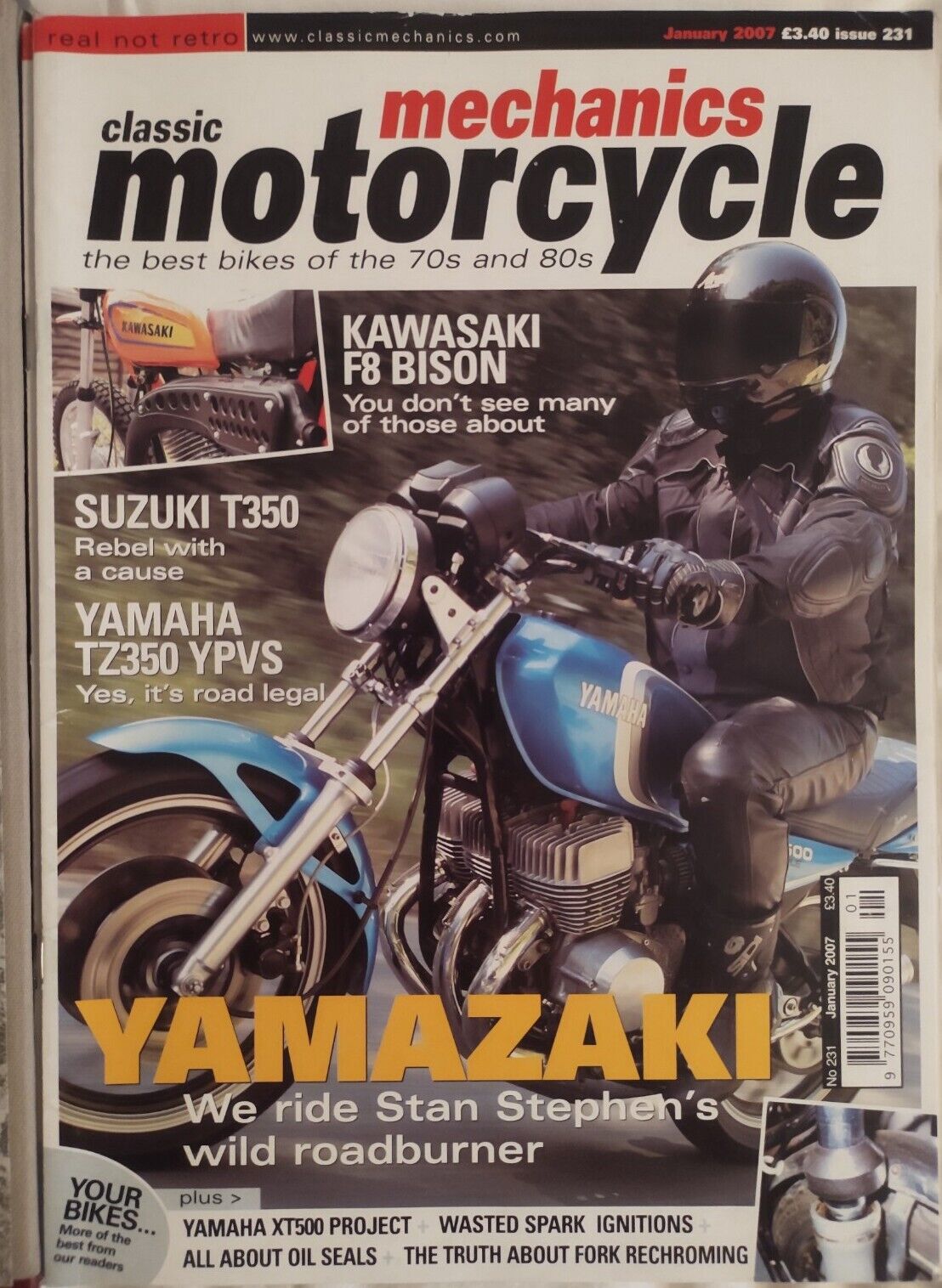 Classic motorcycle mechanics magazines Complete 2007 In Binder Kawasaki Z Yamaha