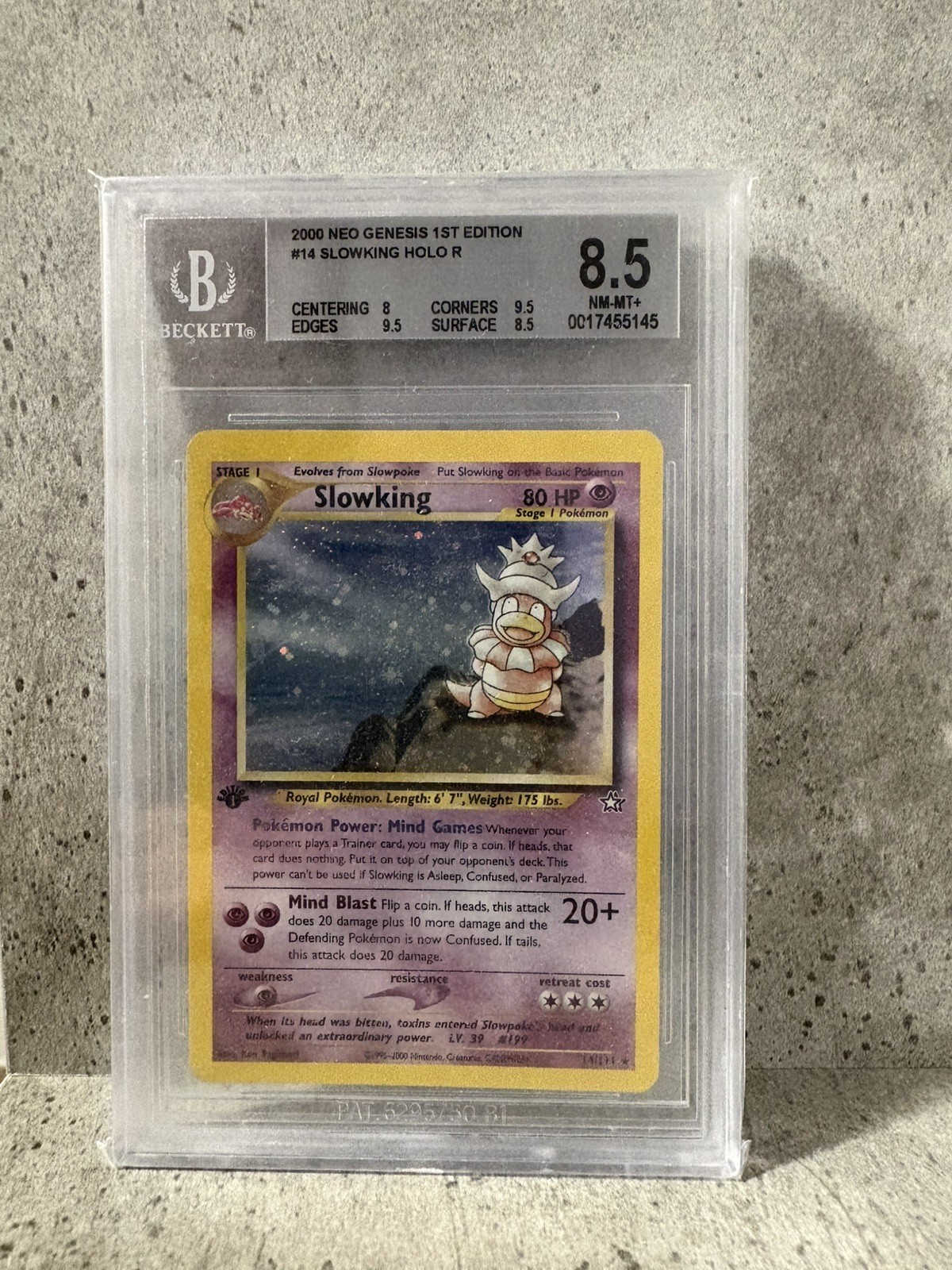 Pokemon • Slowking • Neo Genesis 1st Edition • BGS 8.5 • 2000 • USA Print 