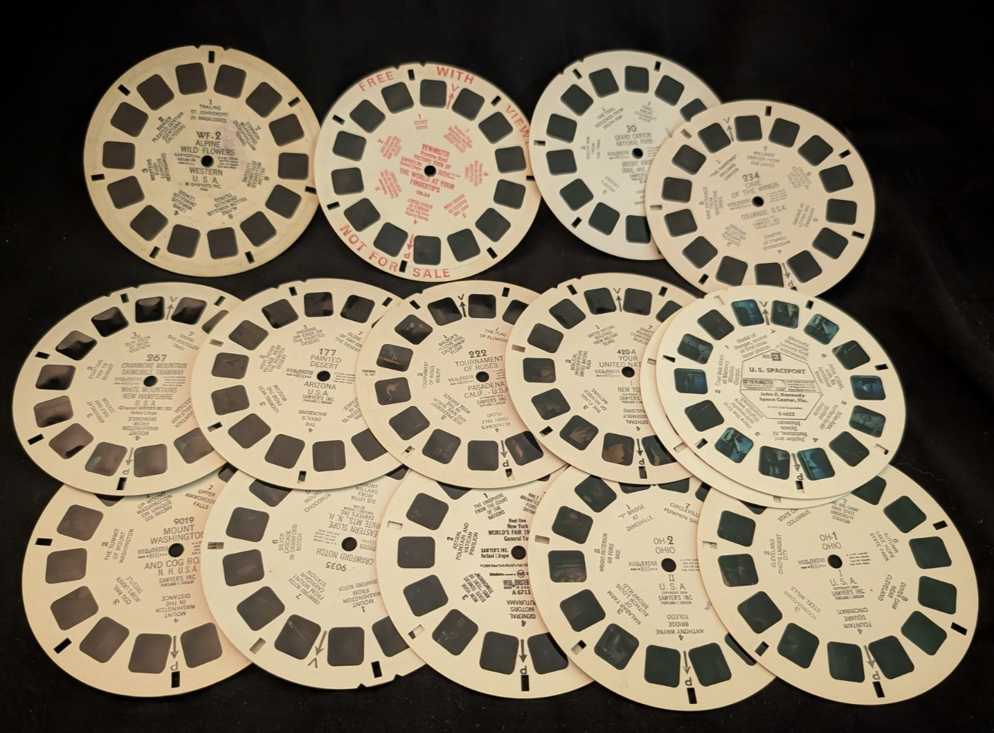 1960\'s Vinage Sawyer\'s View-Master Reels- 15 travel related reels