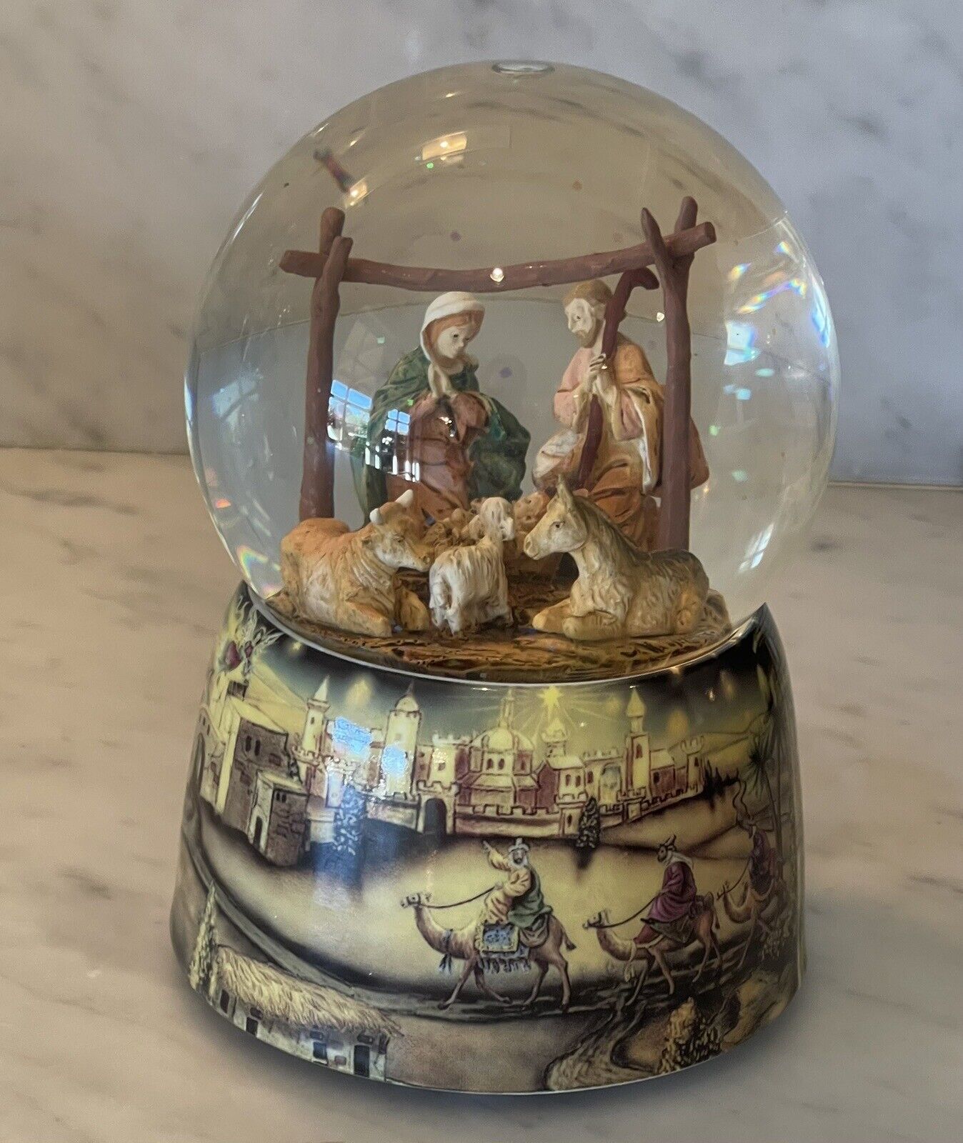 Fontanini by Roman Musical Christmas Nativity Snow Globe \
