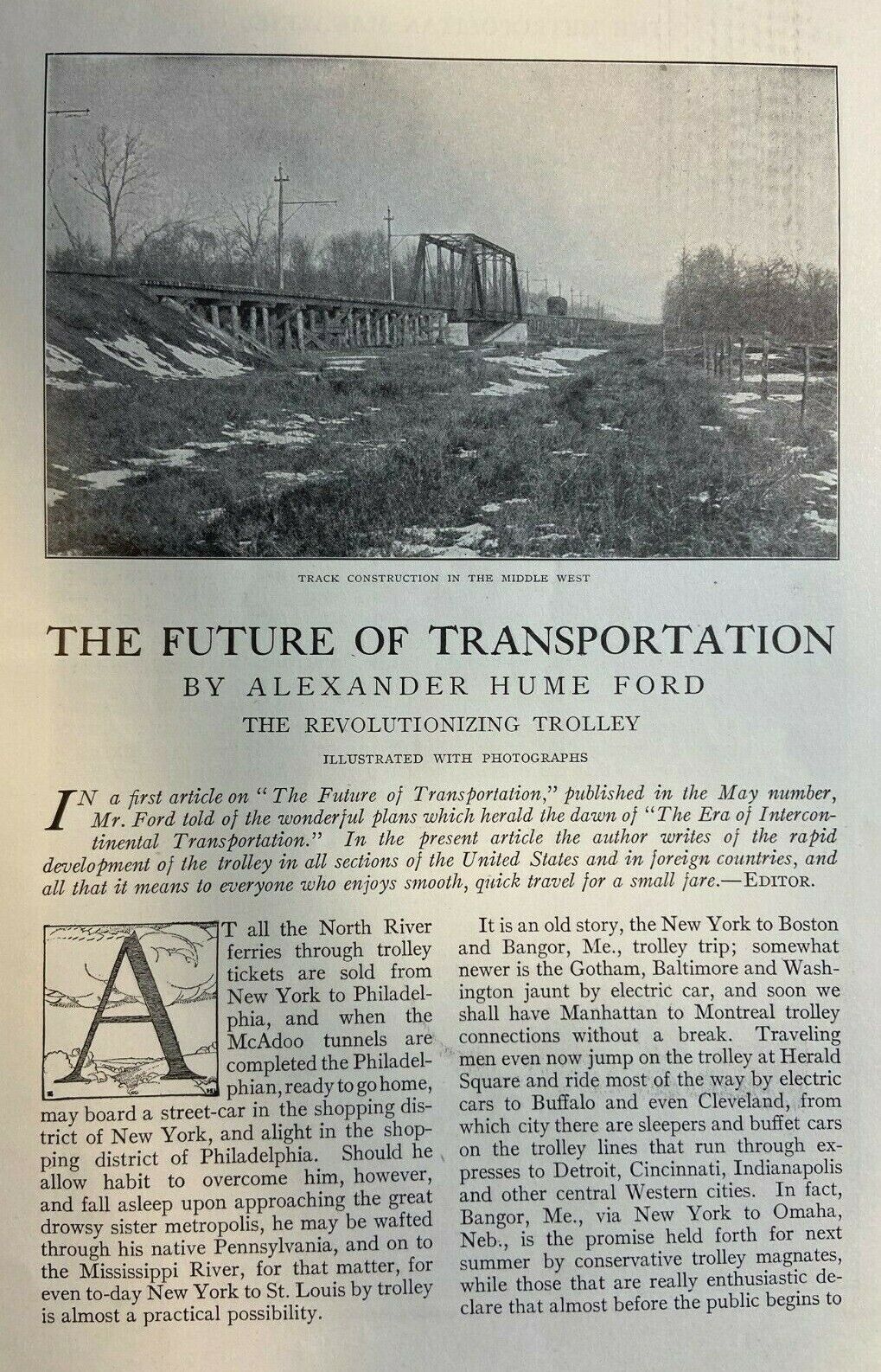 1907 How the Trolley is Revolutionizing Transportation illustrated