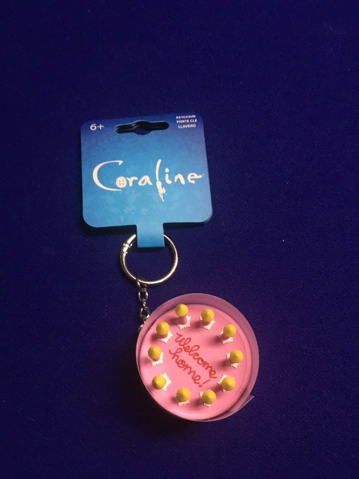 Coraline Welcome Home 3D Cake Molded Keychain NEW
