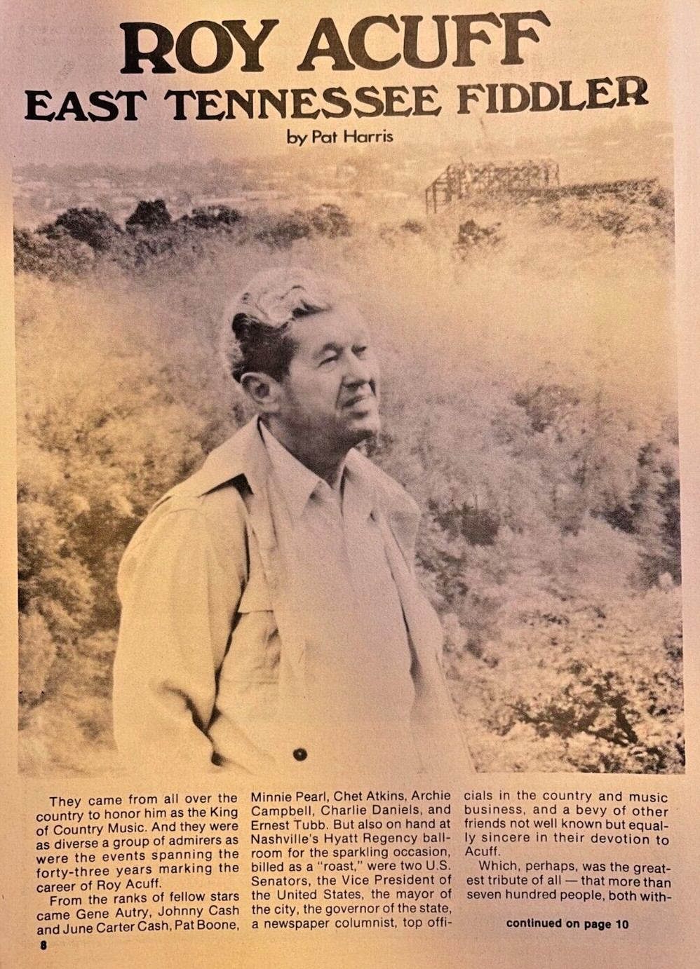 1982 Country Musician Roy Acuff