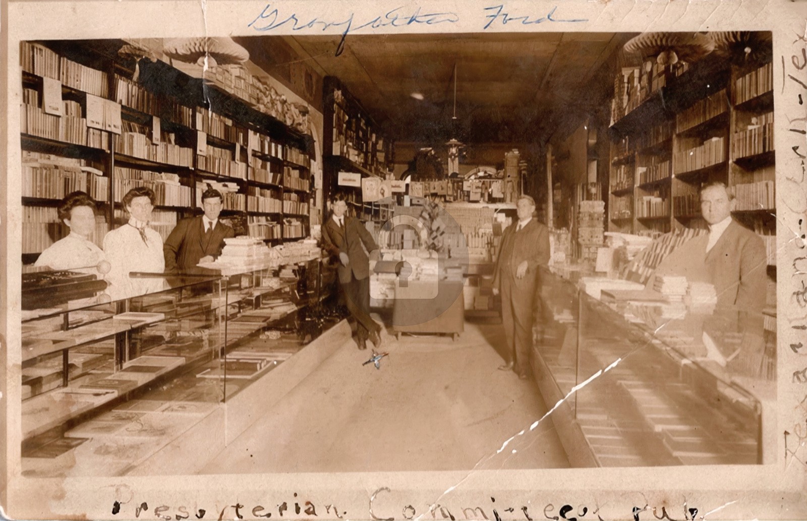 c1910 Interior Book Store Texarkana Ark Texas TX AR RPPC Photo Postcard COPY