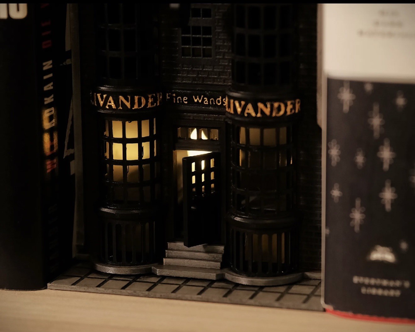 Harry Potter Ollivanders Wand Shop Book Nook Custom 3D Printed Bookend Decor 