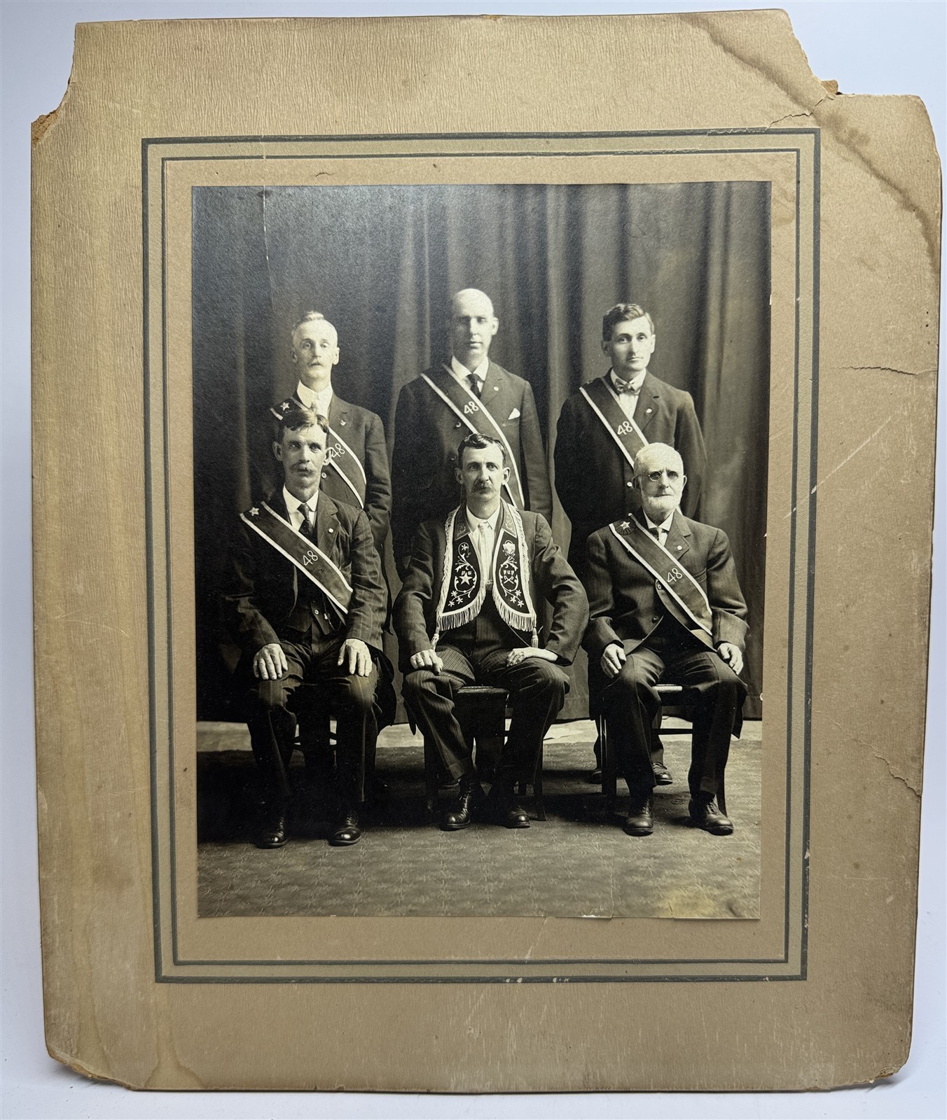 Antique c1905 IOOF Osgood Lodge 48 Portsmouth NH Group Photo Odd Fellows