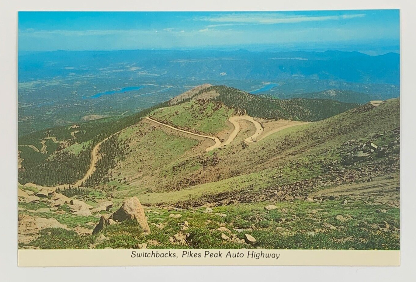 Switchbacks Pikes Peak Auto Highway Colorado Postcard Unposted